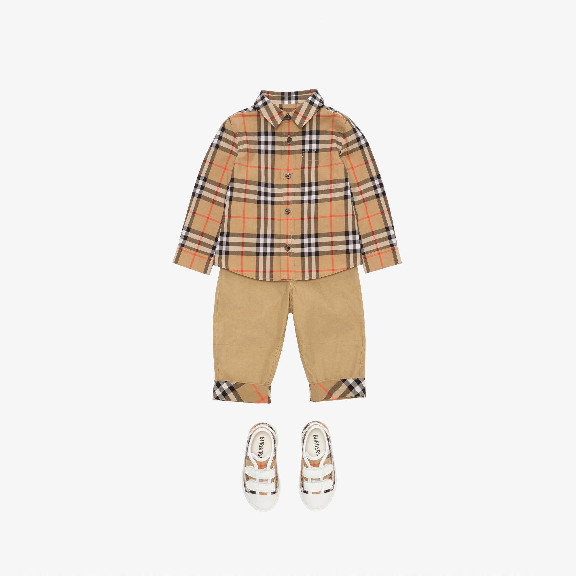 Burberry Owen Check Çocuk Bej Gömlek