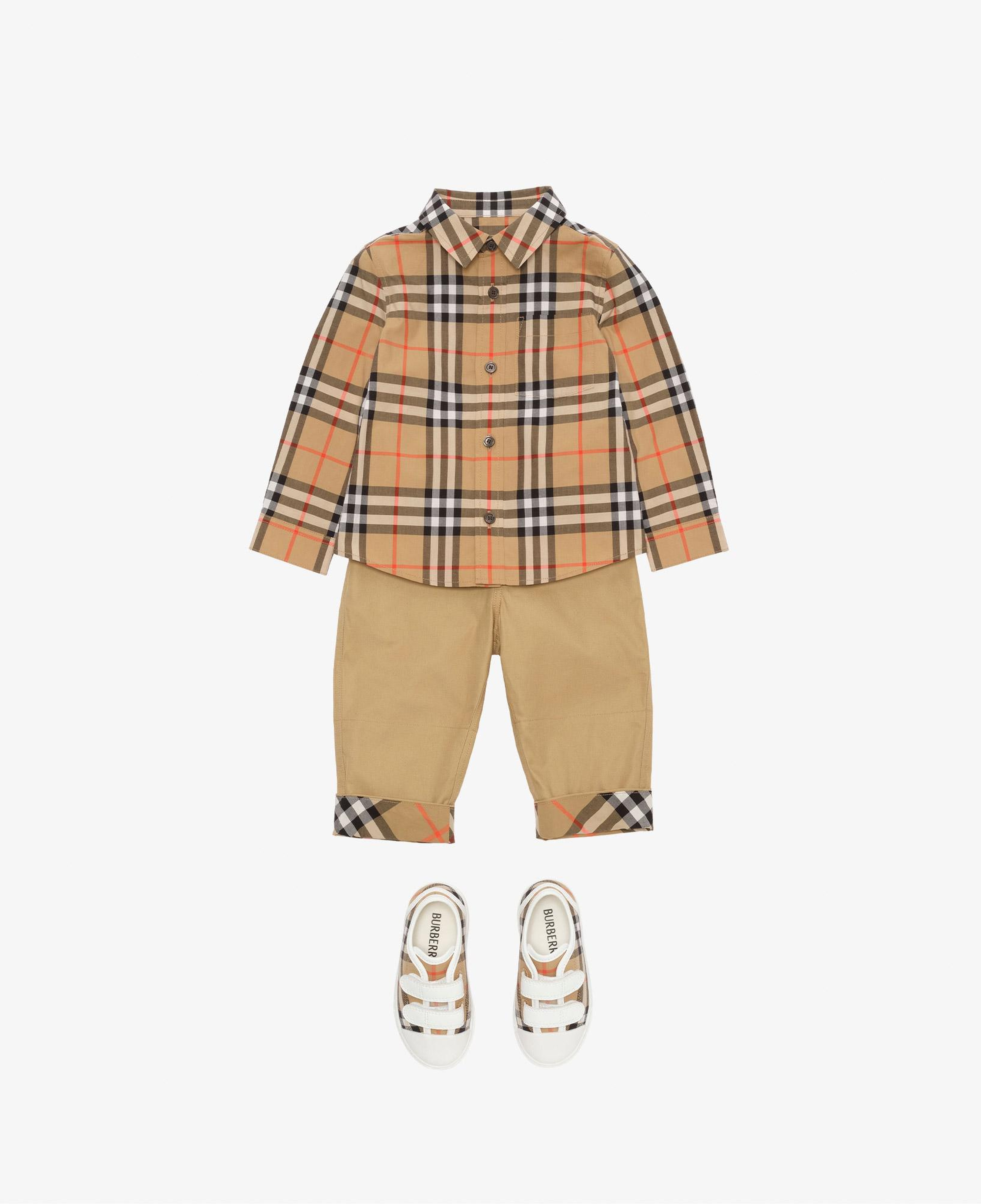 Burberry Owen Check Çocuk Bej Gömlek