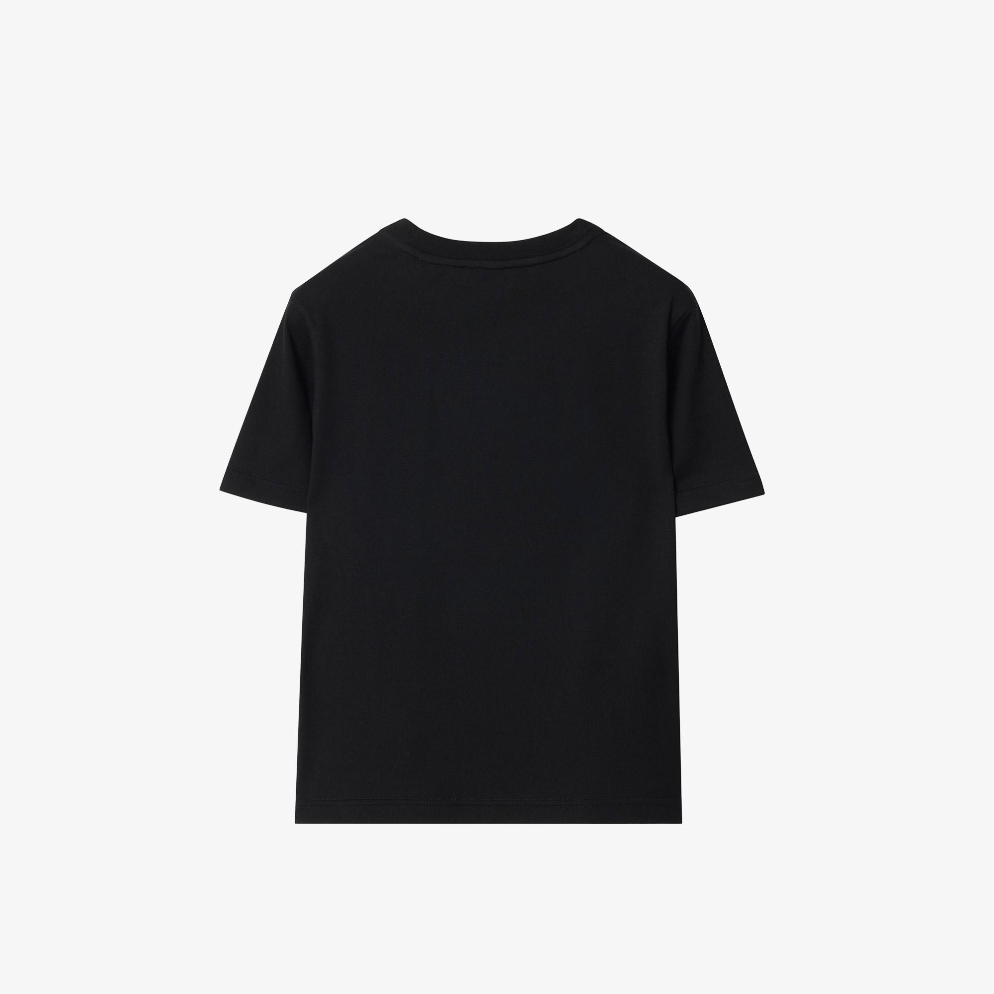 Burberry Cedar Knıght Çocuk Siyah T-Shirt