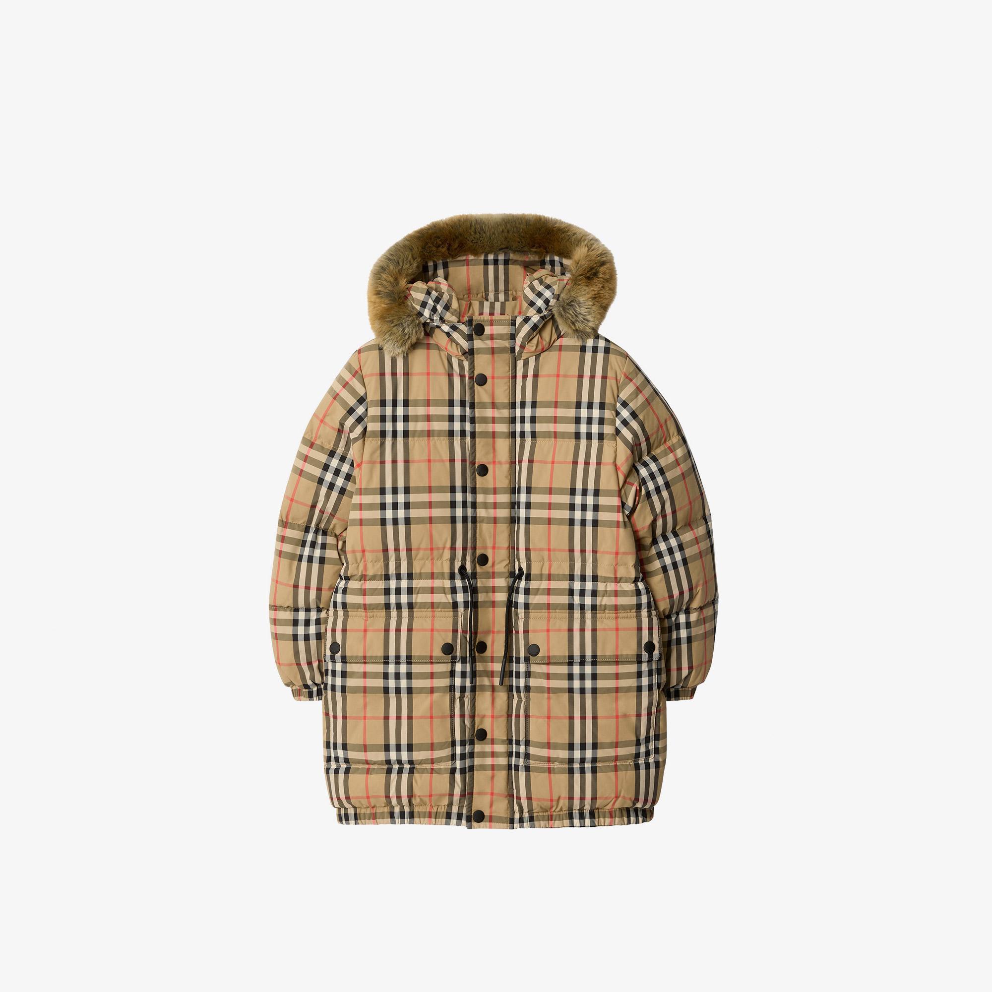 Burberry Franklın Check Çocuk Bej Mont