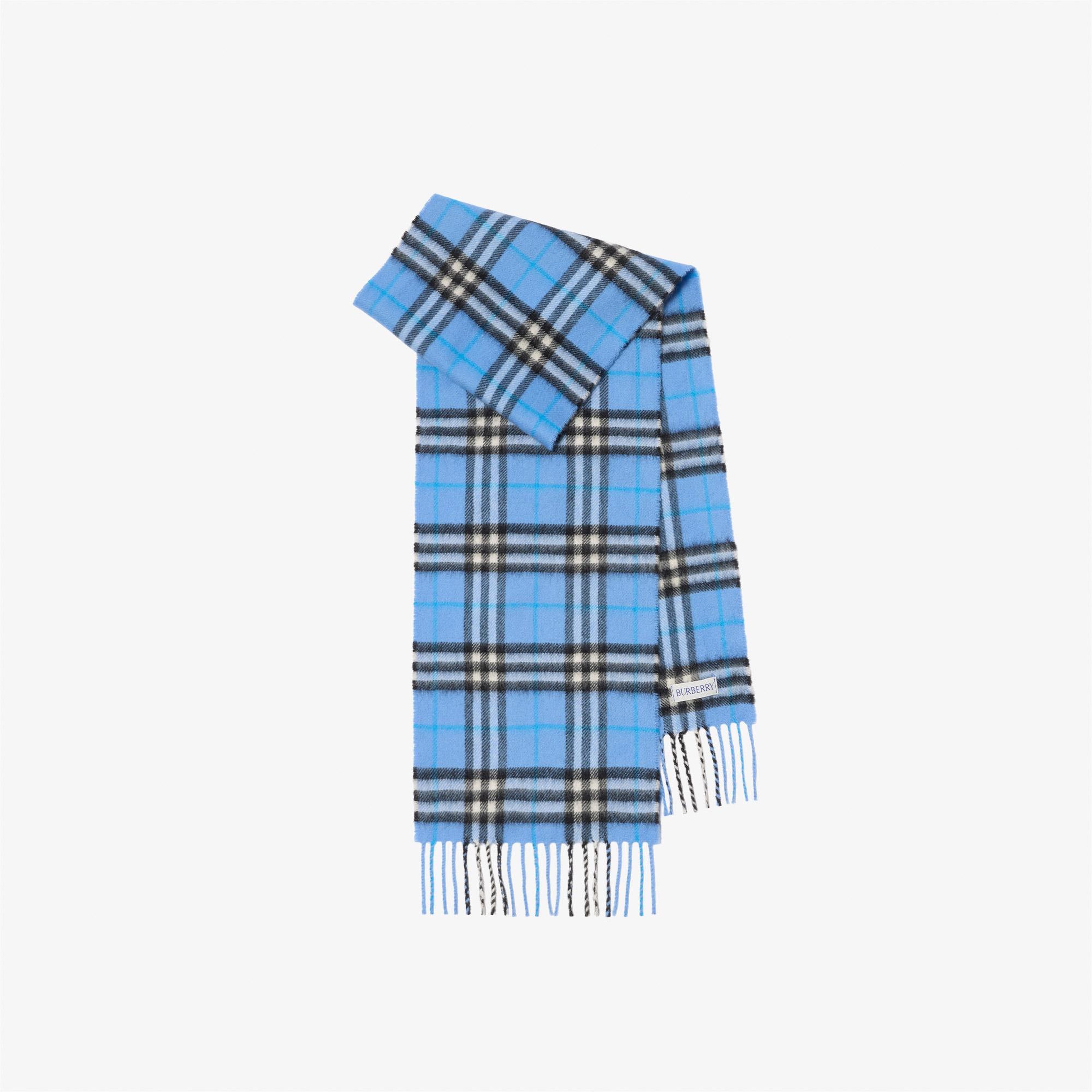 Burberry Check Cash Çocuk Mavi Atkı