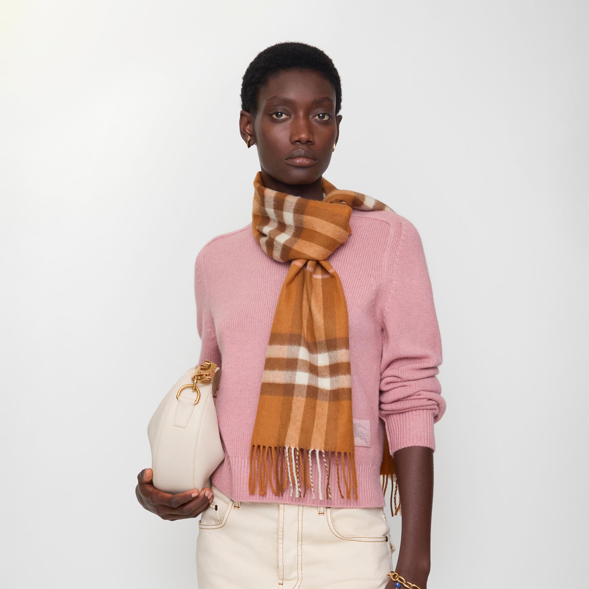 Burberry Gıant Check Kadın Turuncu Atkı