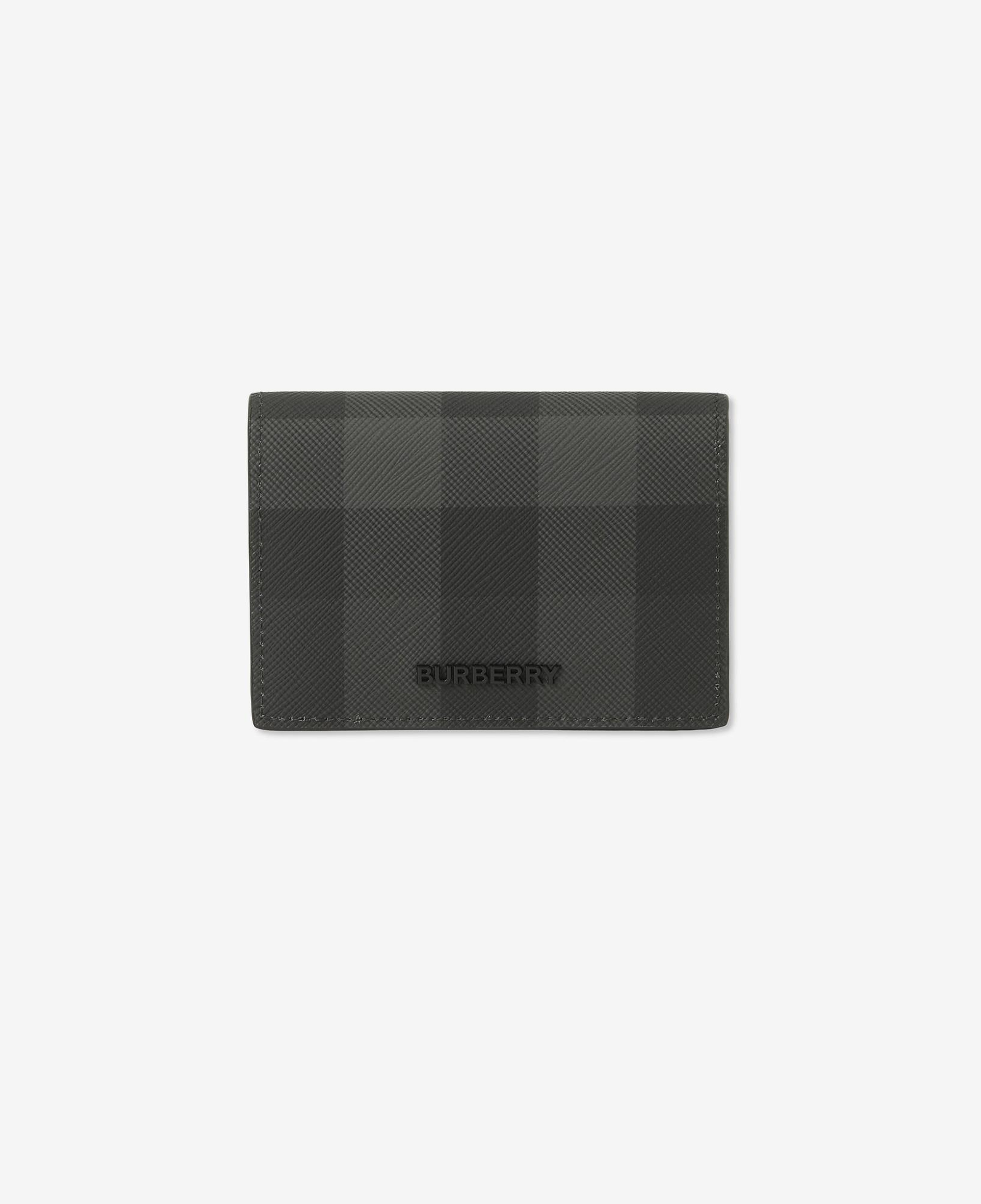 Burberry Check and Leather Erkek Gri Kartlık
