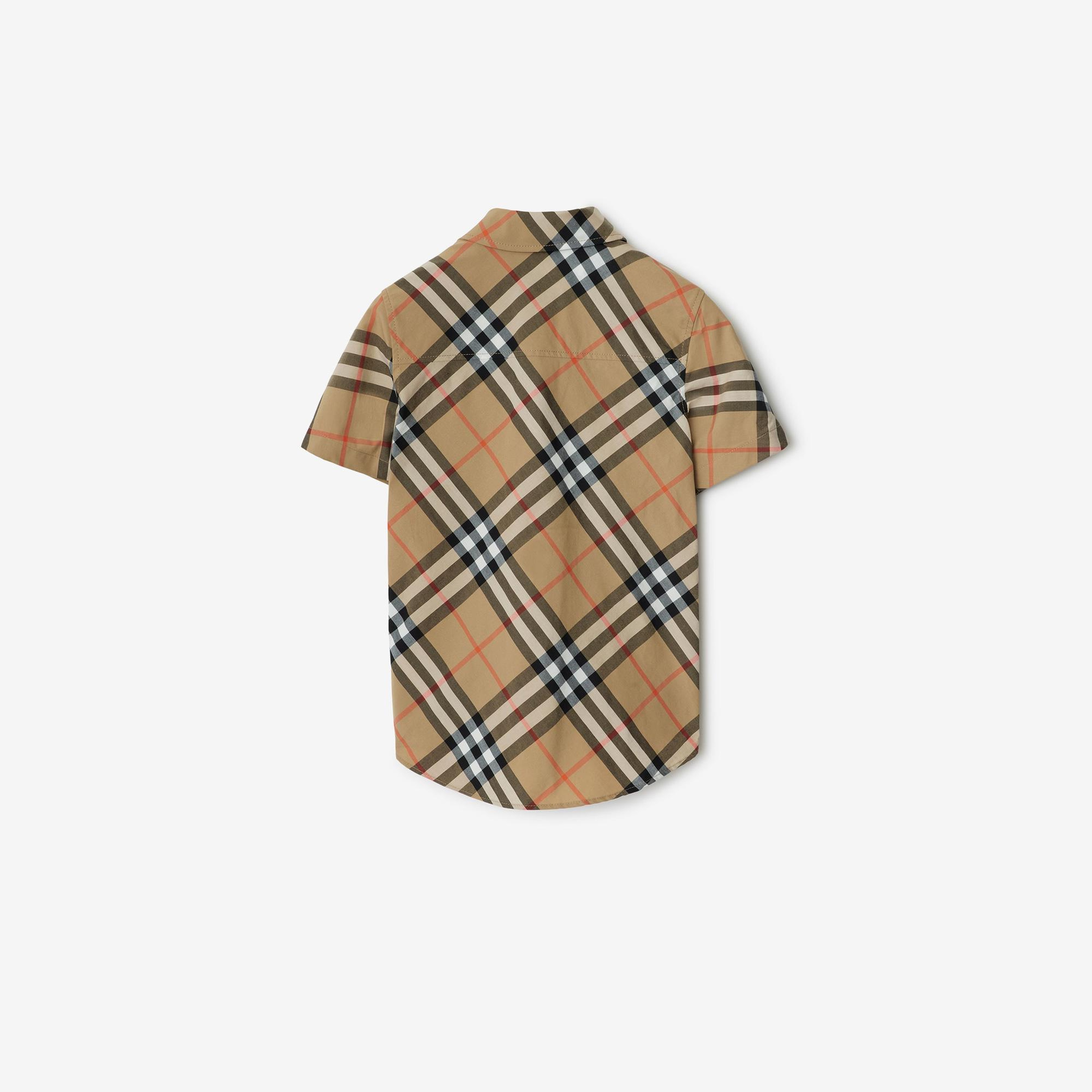 Burberry Owen Cotton Çocuk Bej Gömlek