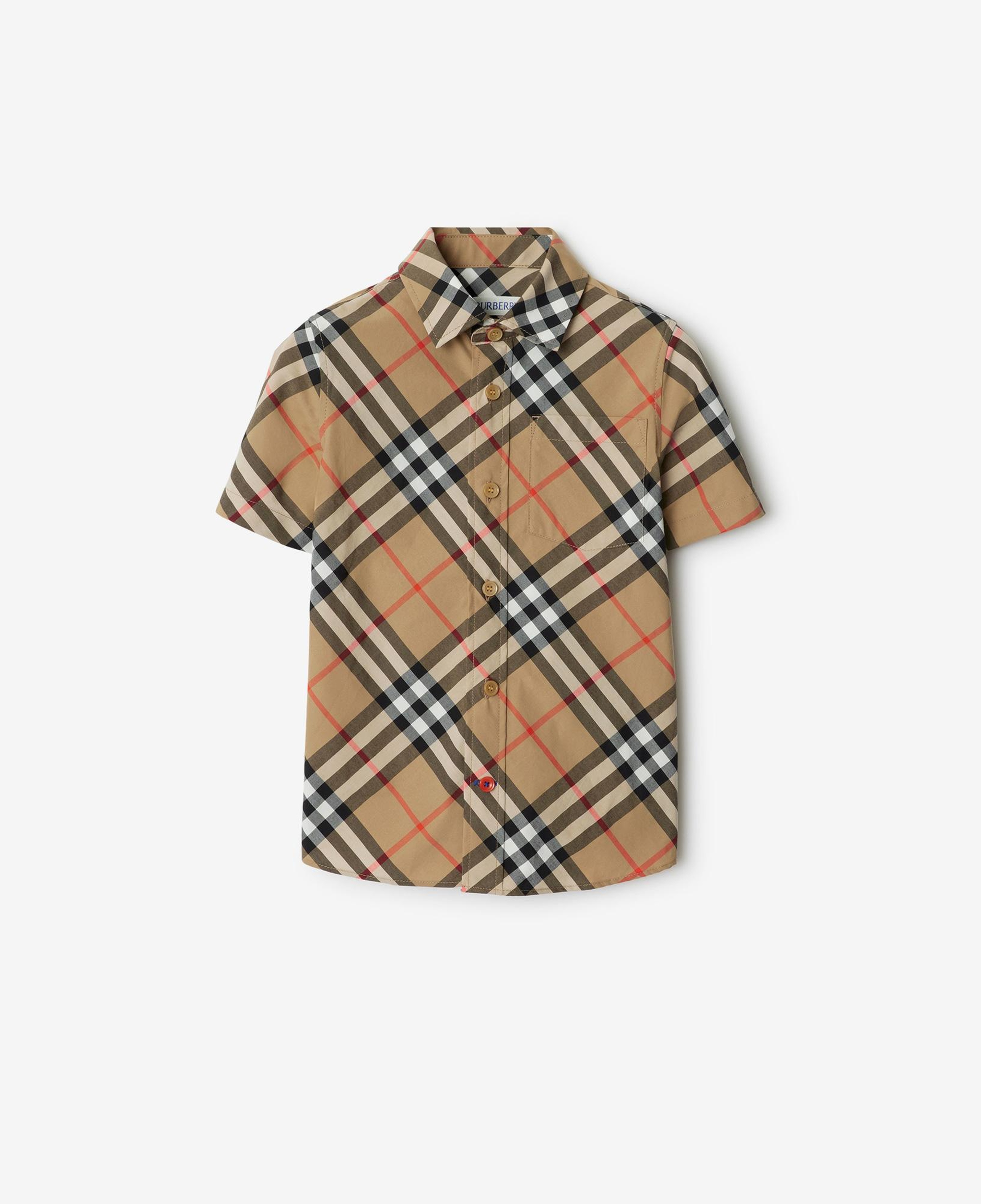 Burberry Owen Cotton Çocuk Bej Gömlek