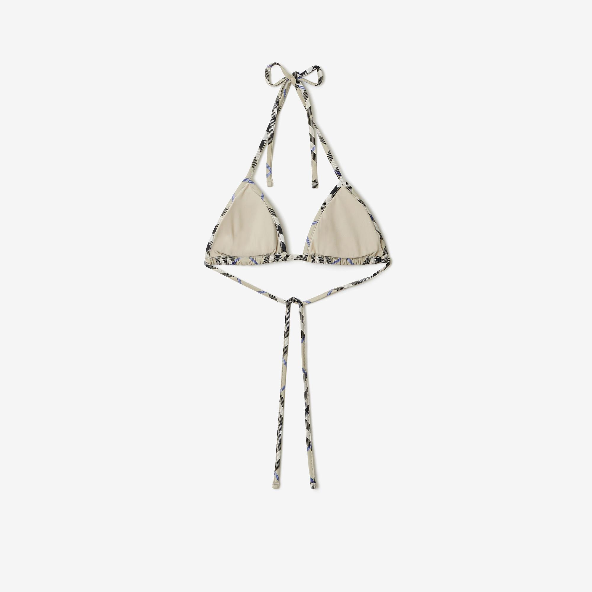 Burberry Check Kadın Krem Rengi Bikini Üstü