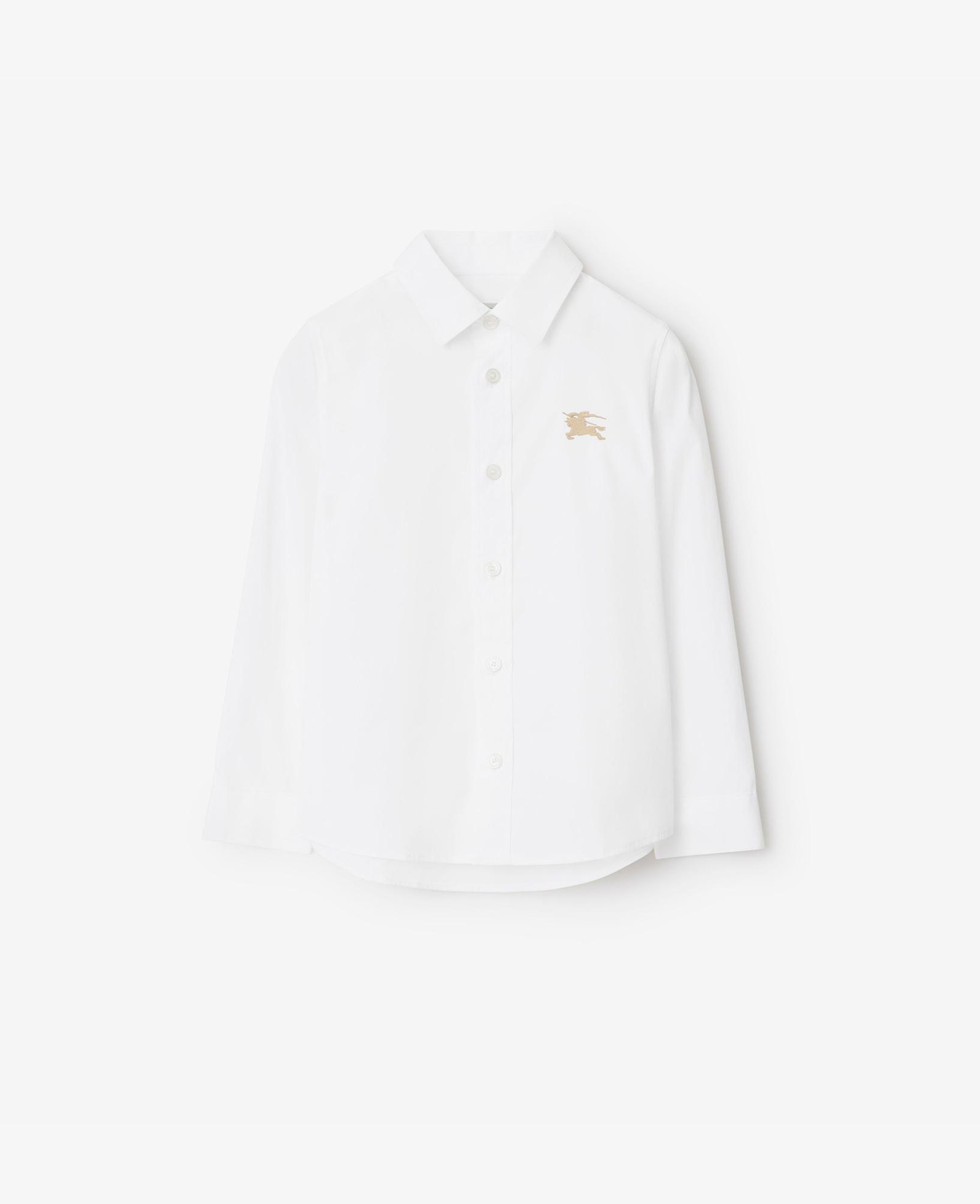 Burberry Owen Stretch Cotton Çocuk Beyaz Gömlek