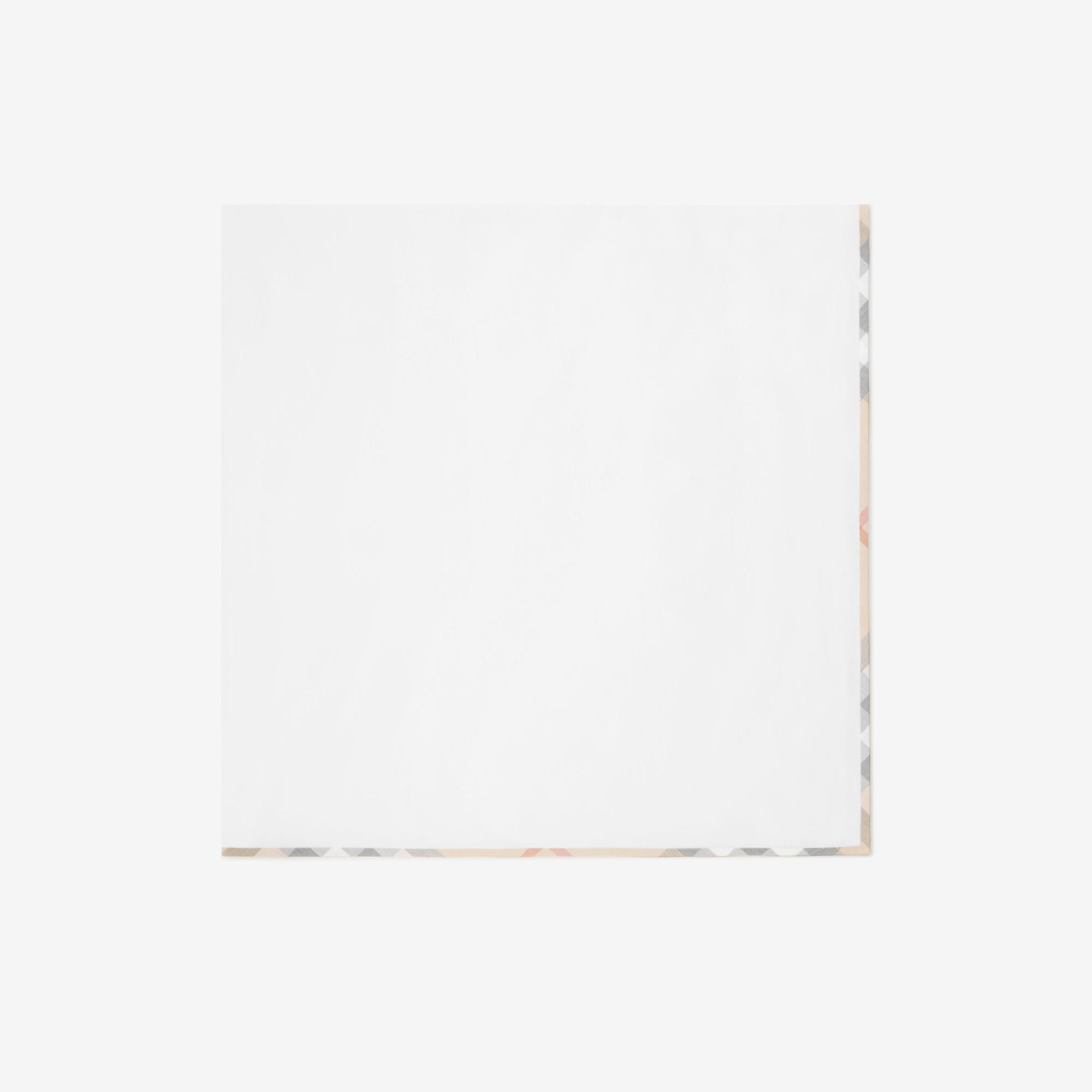 Burberry Pip Cotton Baby Blanket Çocuk Beyaz Battaniye