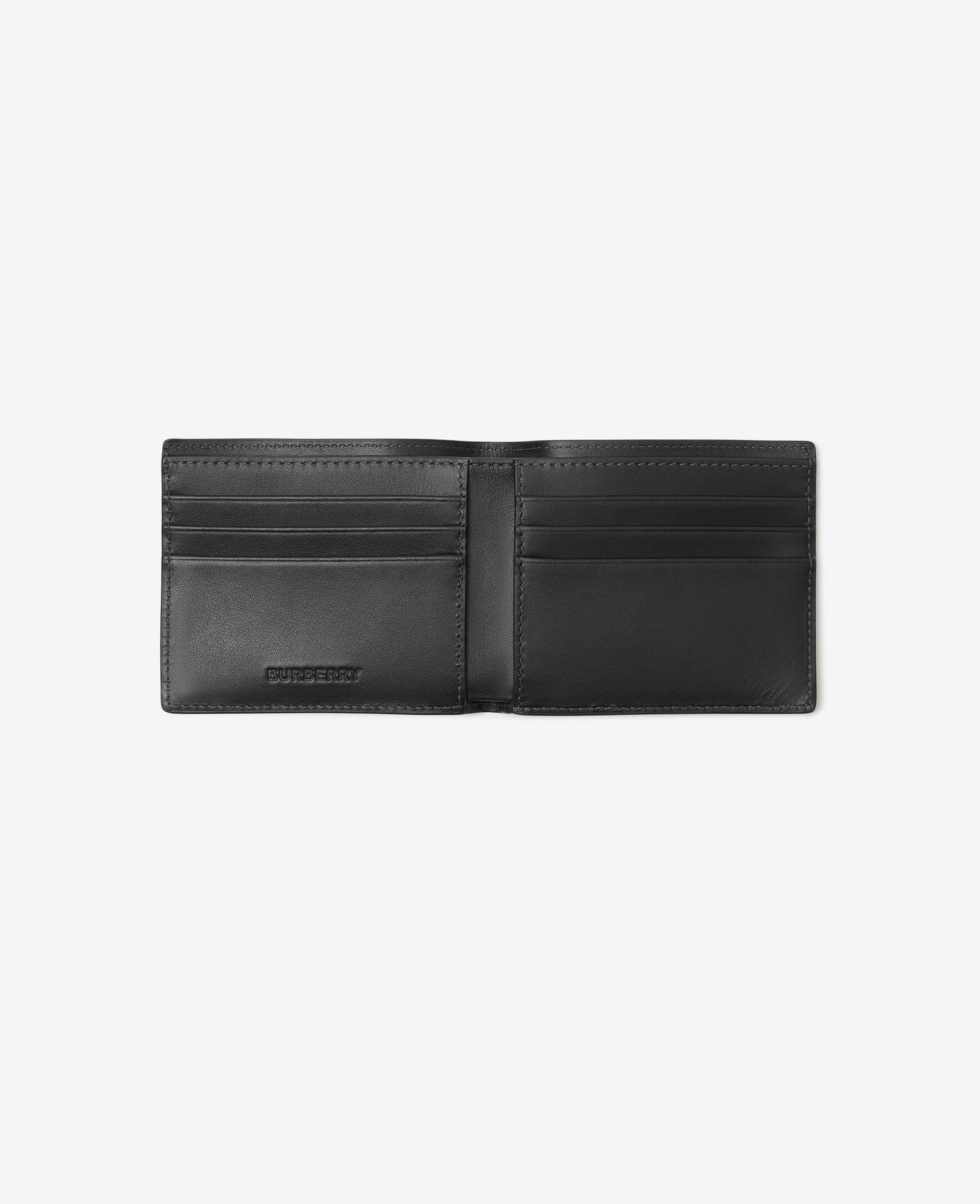 Burberry Check Slim Bifold Erkek Gri Cüzdan