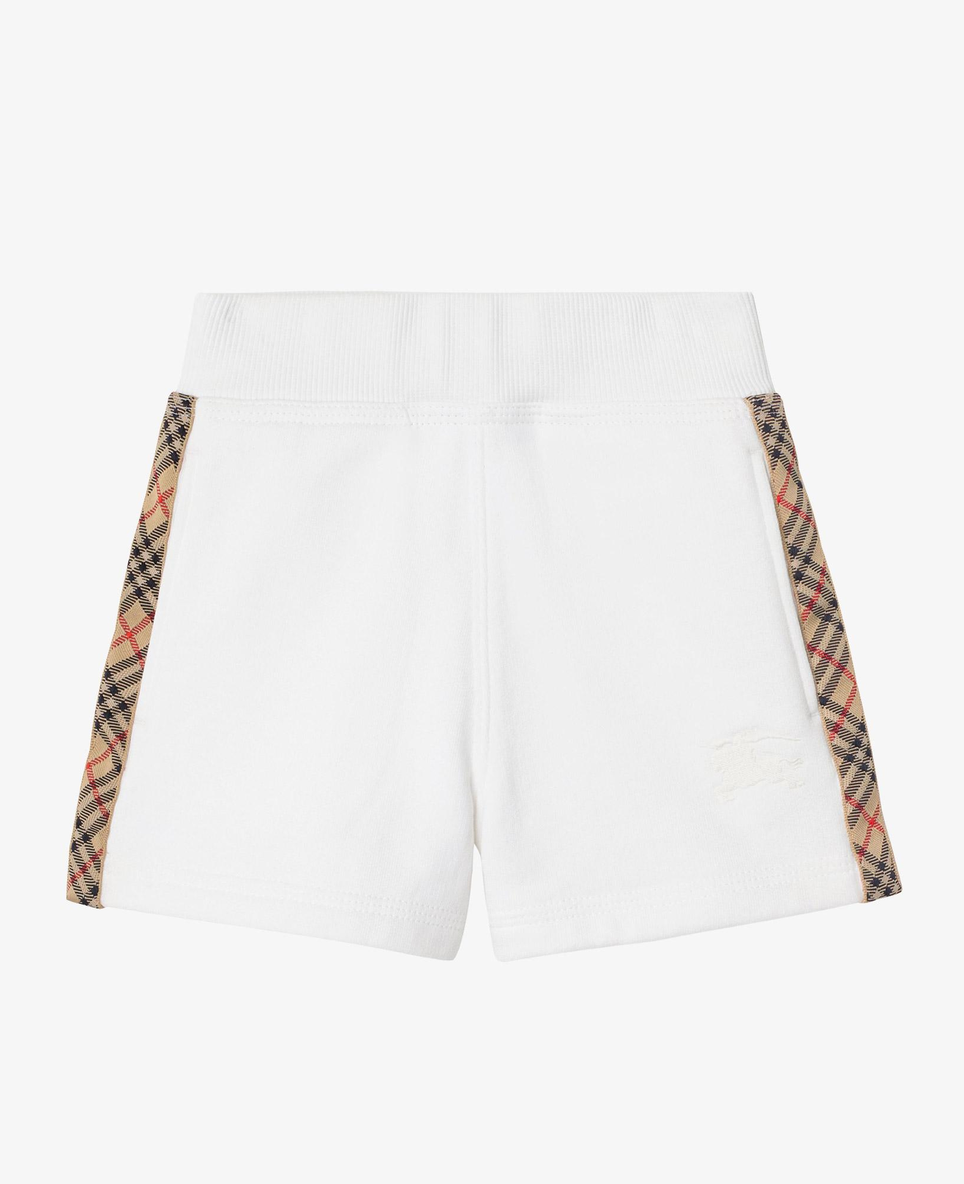 Burberry Caterina Check Trim Cotton Çocuk Beyaz Şort