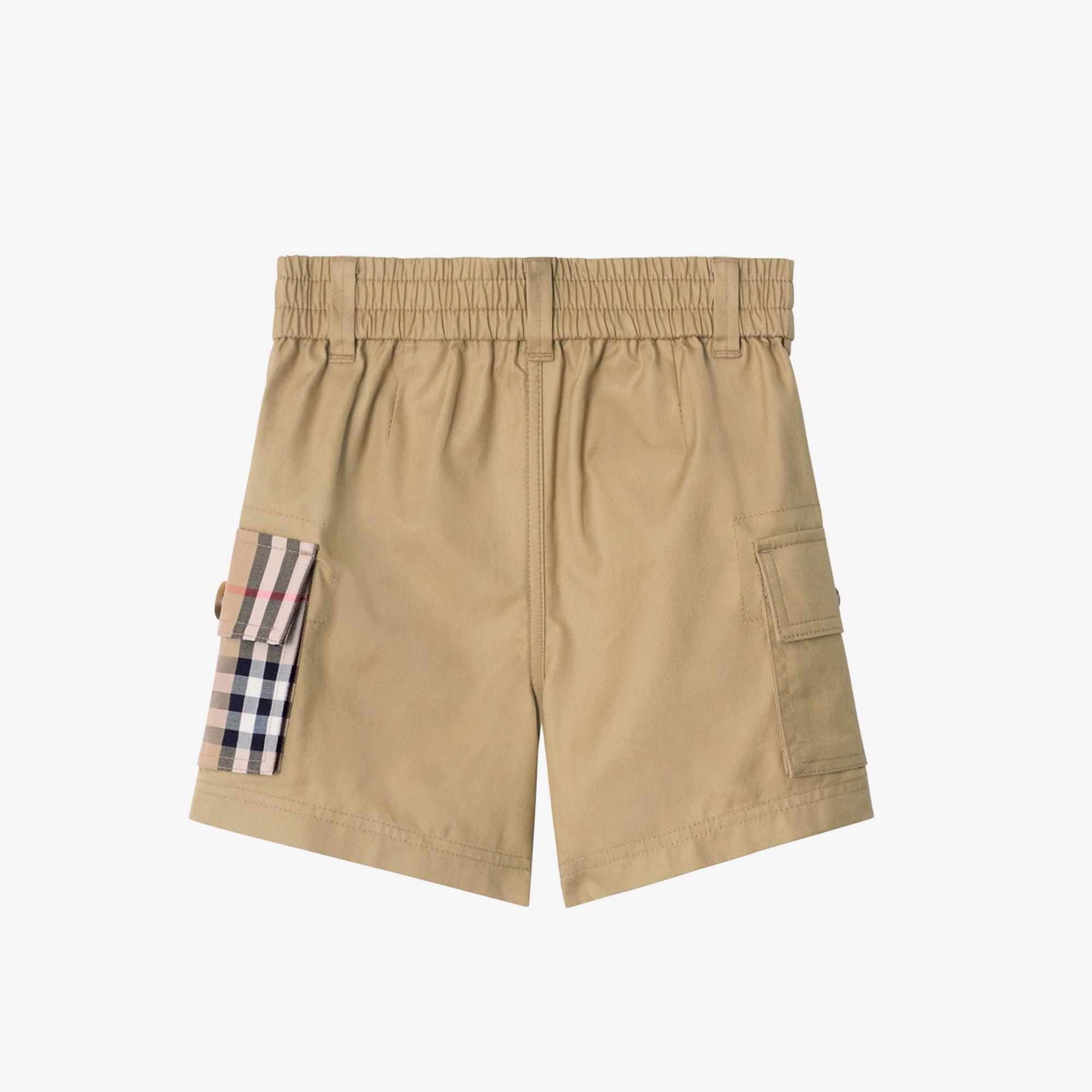 Burberry Oscar Check Pocket Çocuk Bej Şort