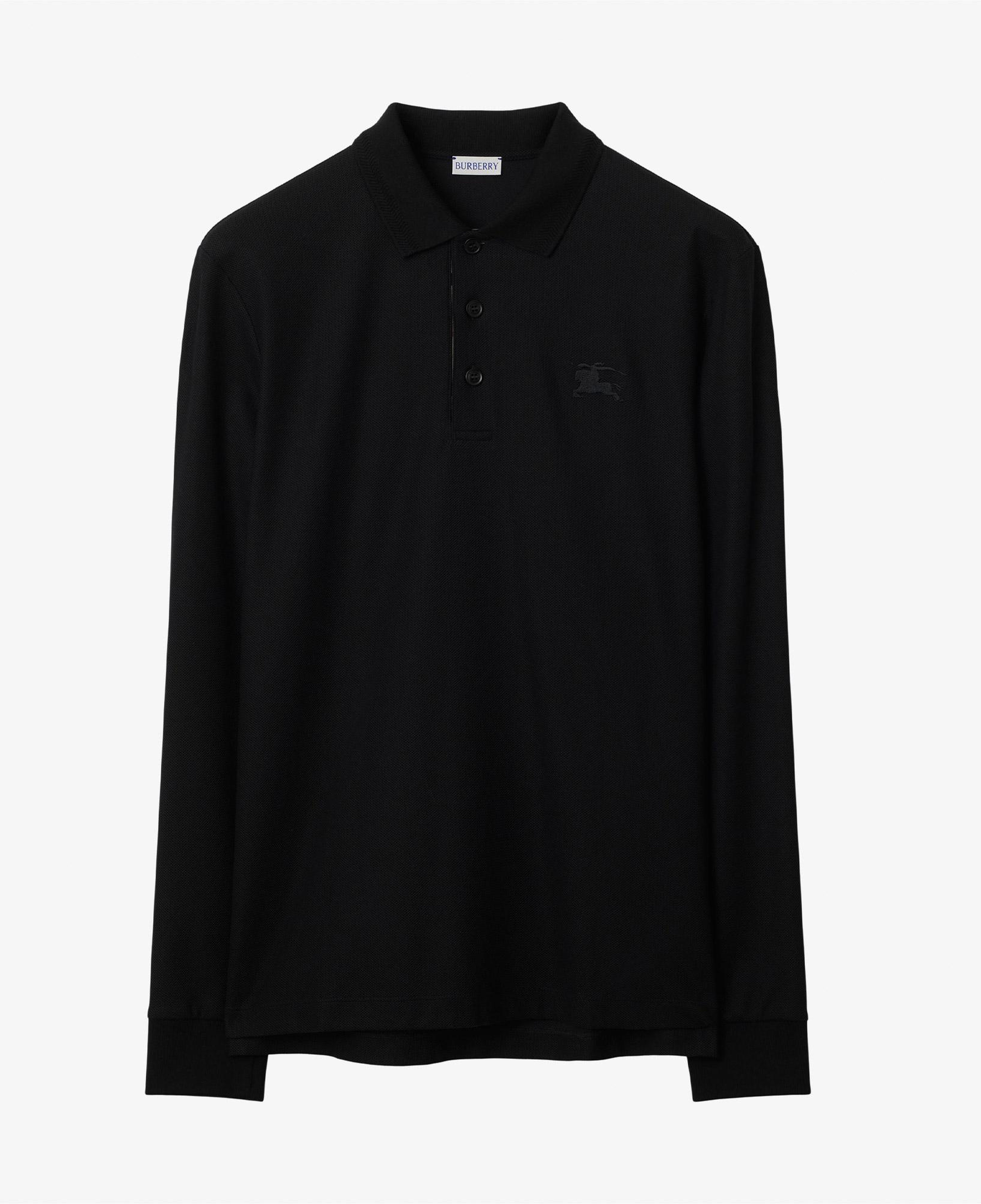 Burberry Long-sleeve Pamuklu Erkek Siyah Polo