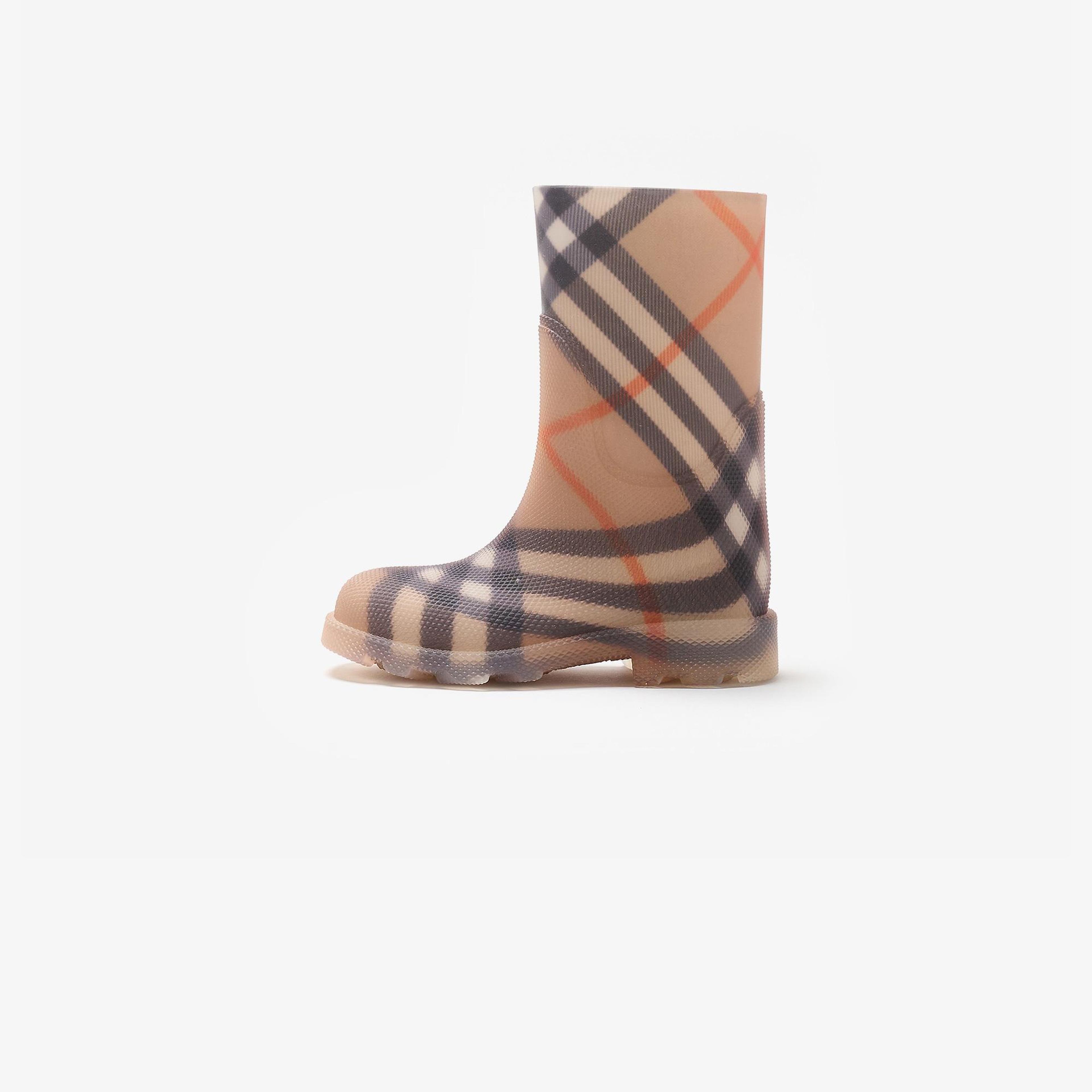 Burberry Check Rubber Marsh High Çocuk Bej Bot