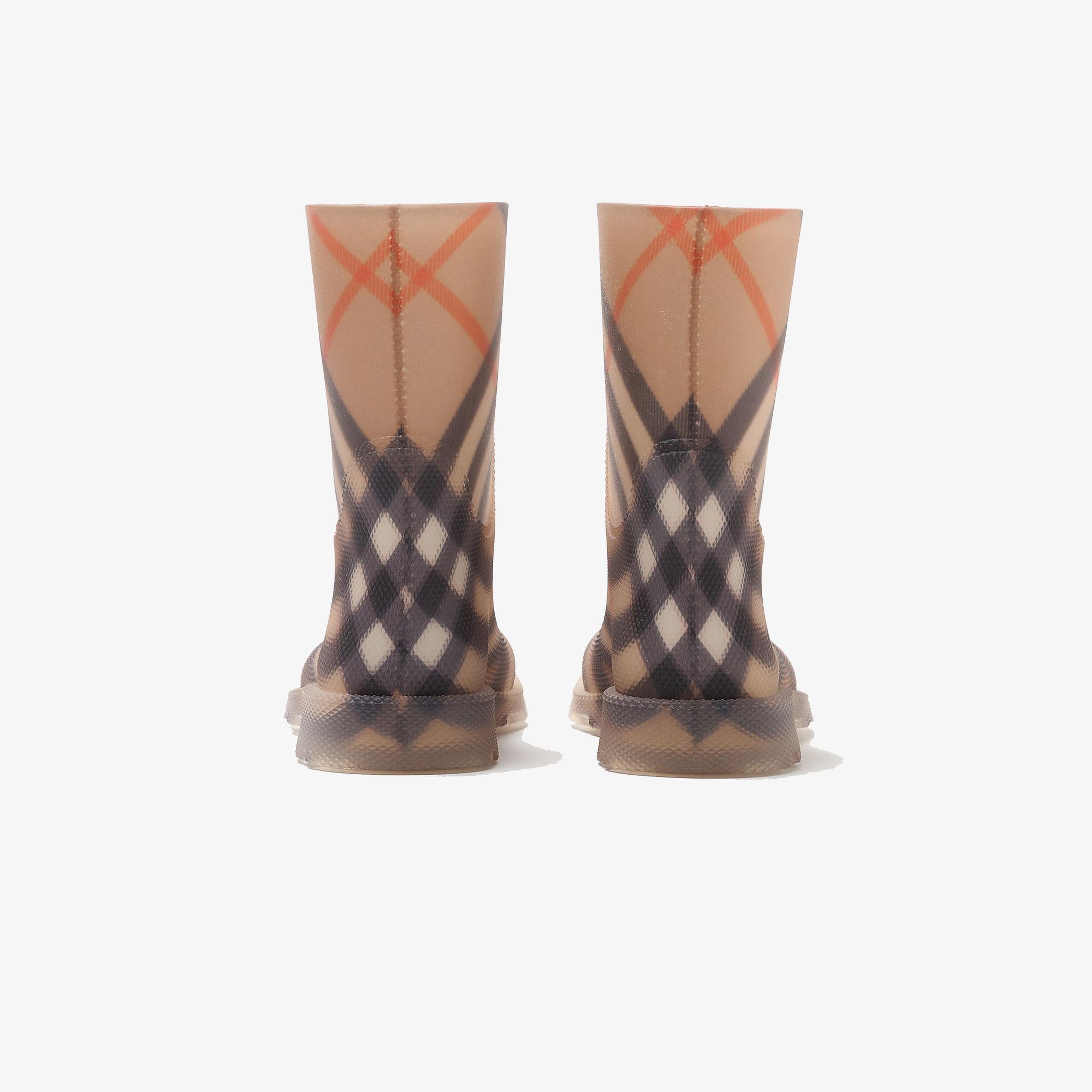 Burberry Check Rubber Marsh High Çocuk Bej Bot