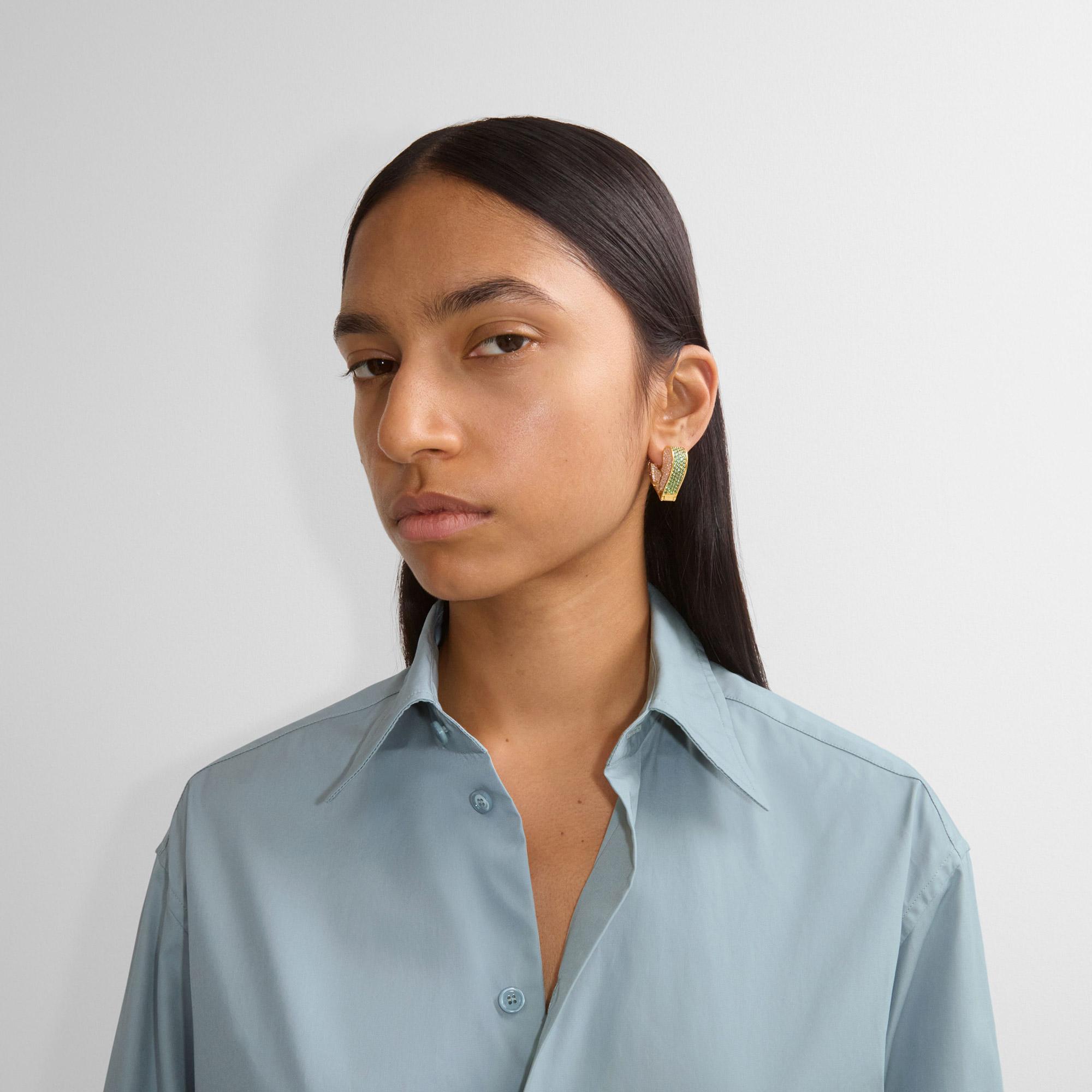 Burberry Souvenir Pavé Kadın Altın Rengi Küpe