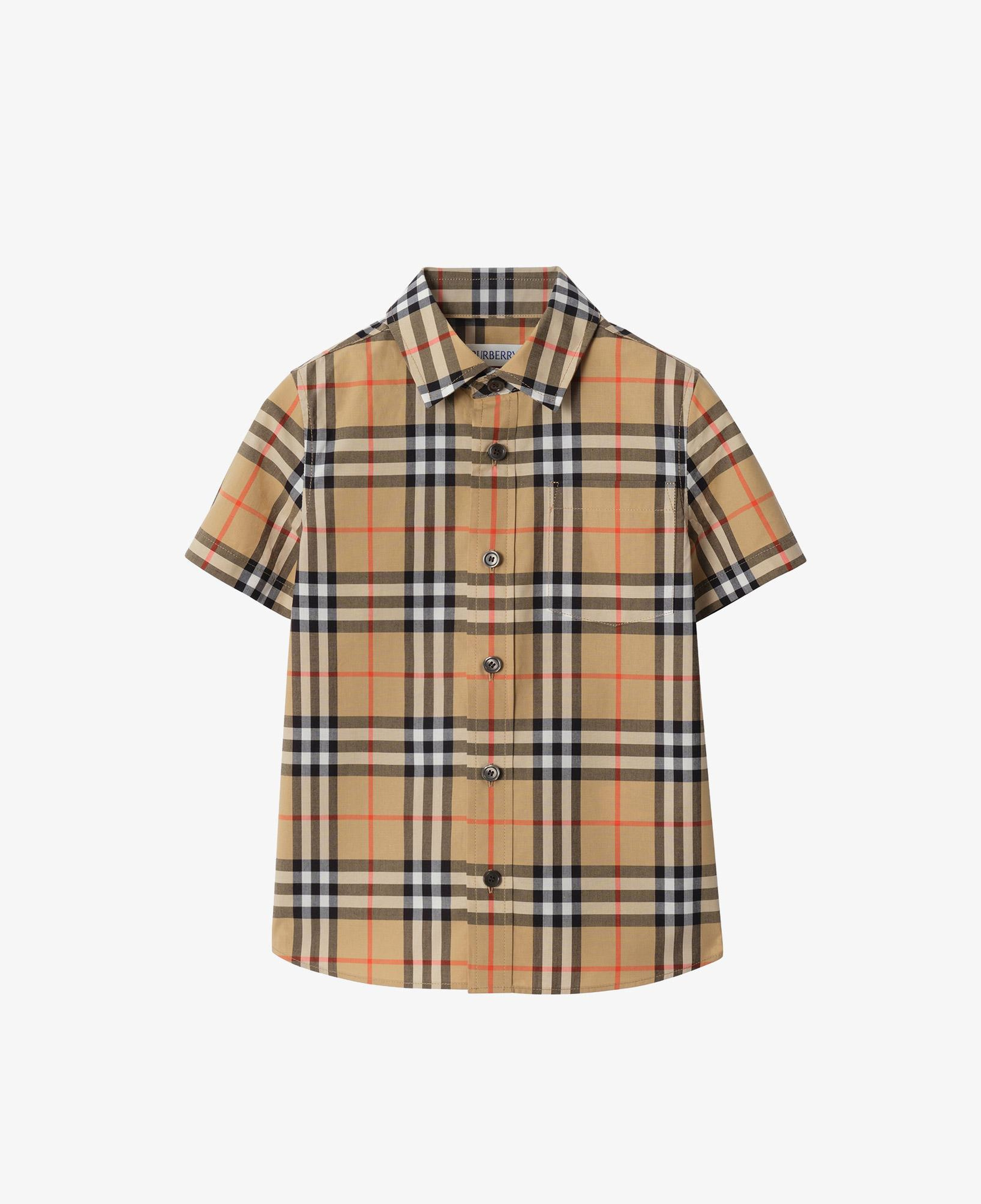 Burberry Owen Check Çocuk Bej Gömlek