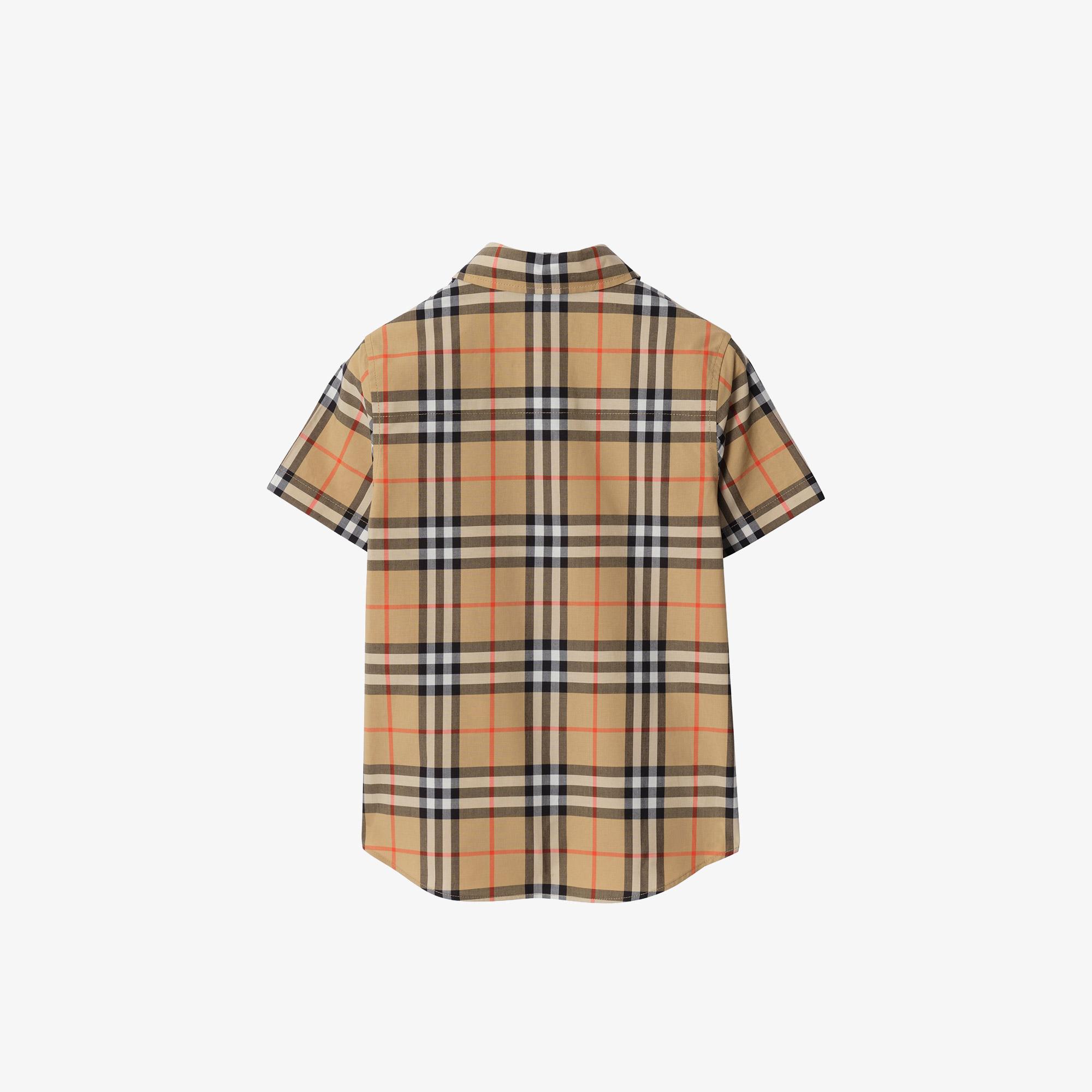 Burberry Owen Check Çocuk Bej Gömlek