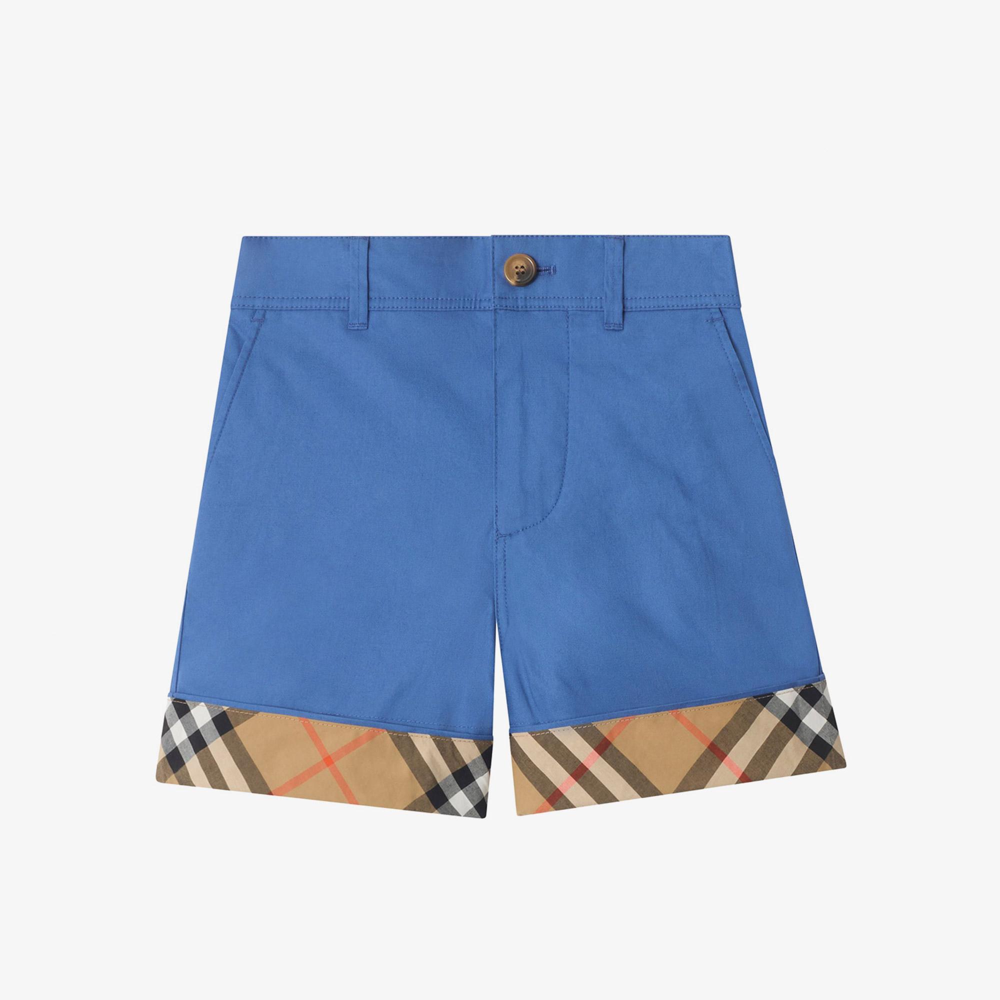 Burberry Oscar Check Çocuk Mavi Şort