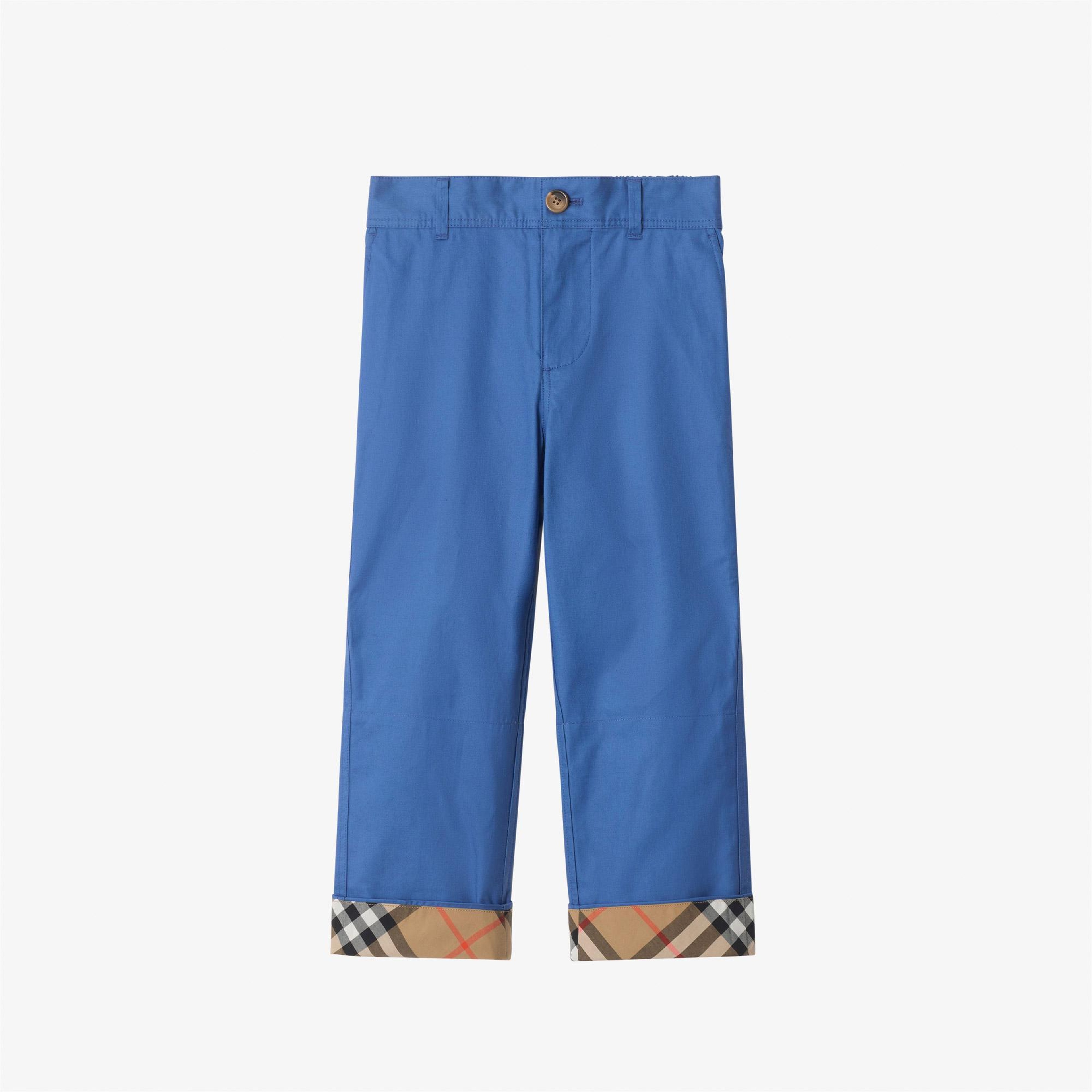 Burberry Sheldon Check Çocuk Mavi Pantolon