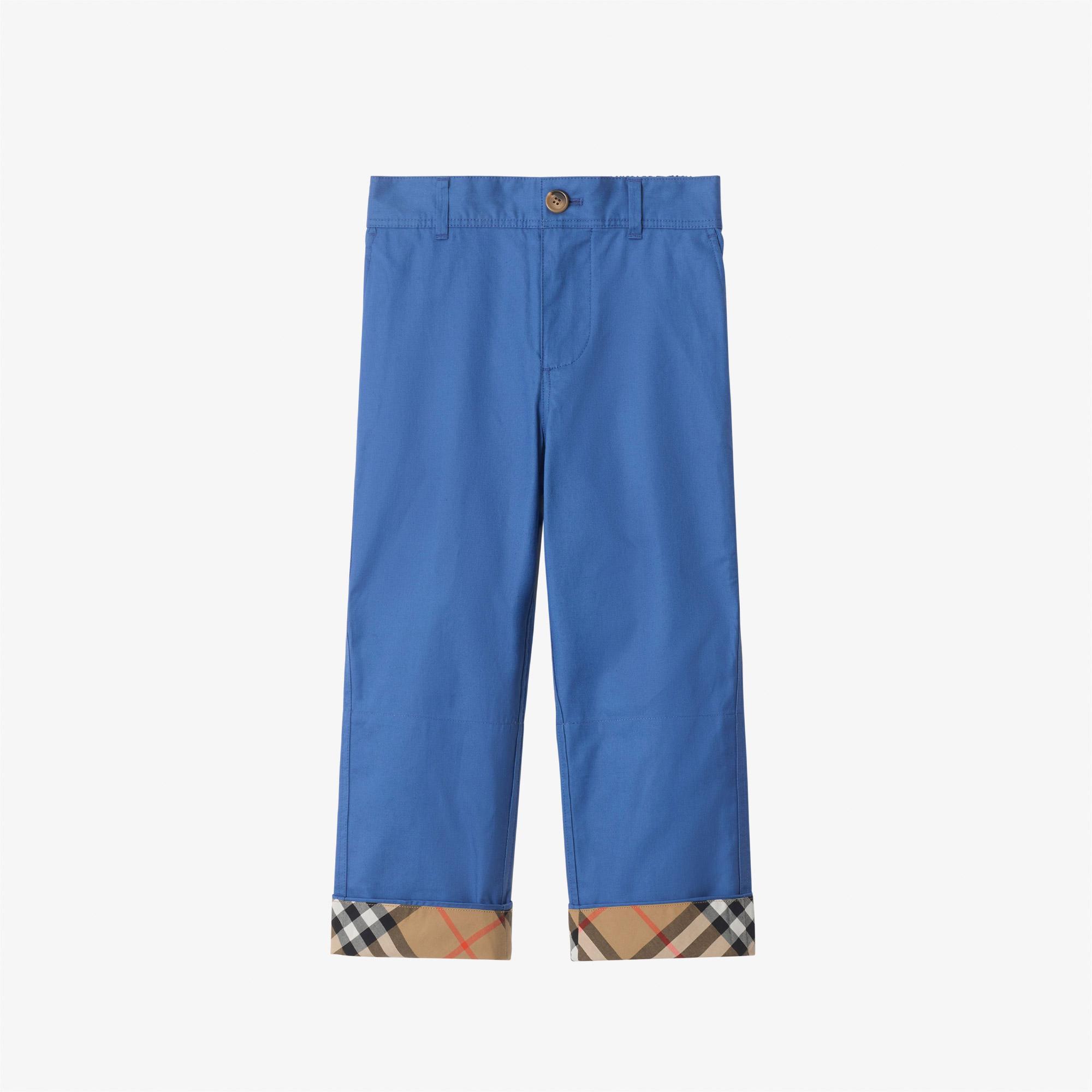 Burberry Sheldon Check Çocuk Mavi Pantolon