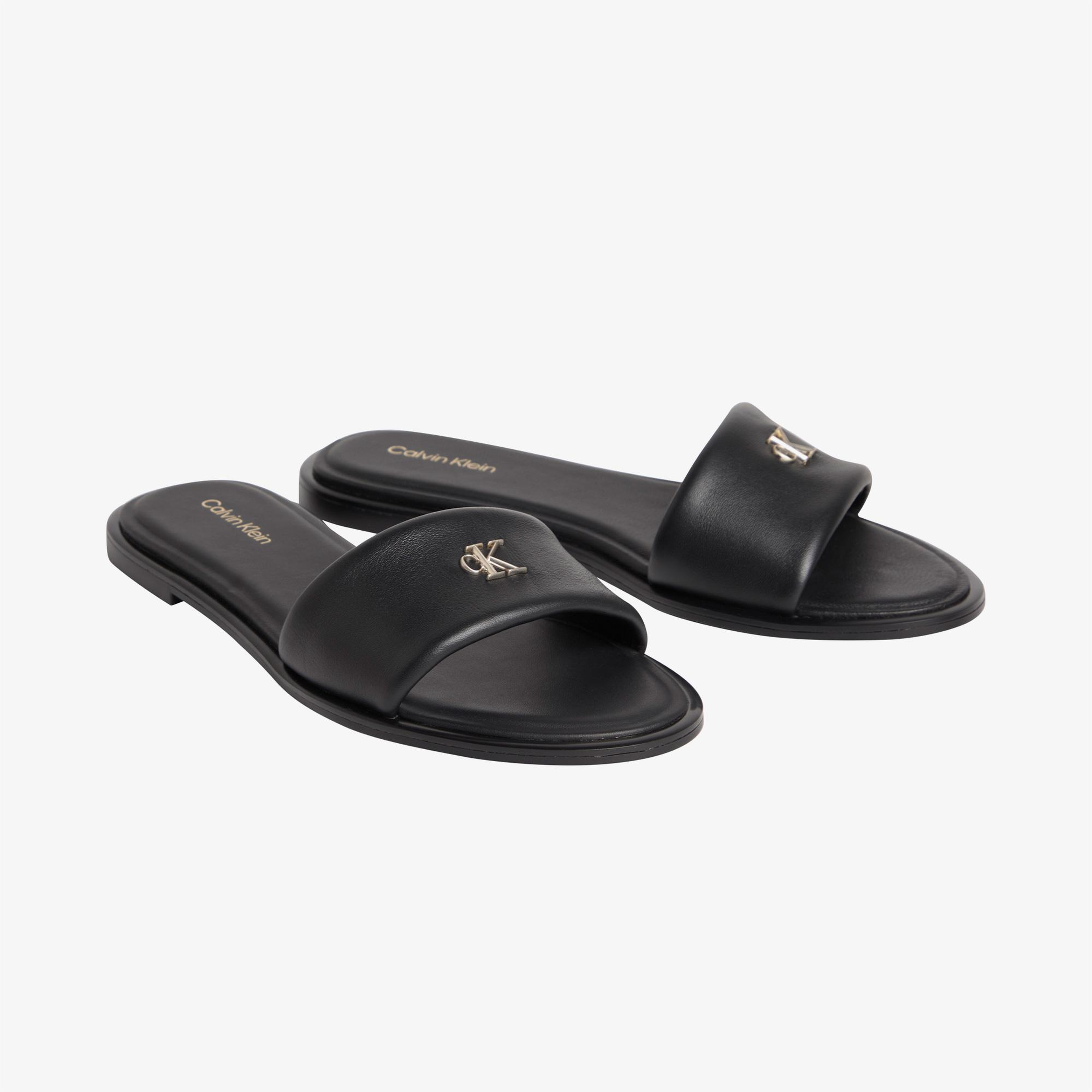 Calvin Klein Round Flat Kadın Siyah Terlik