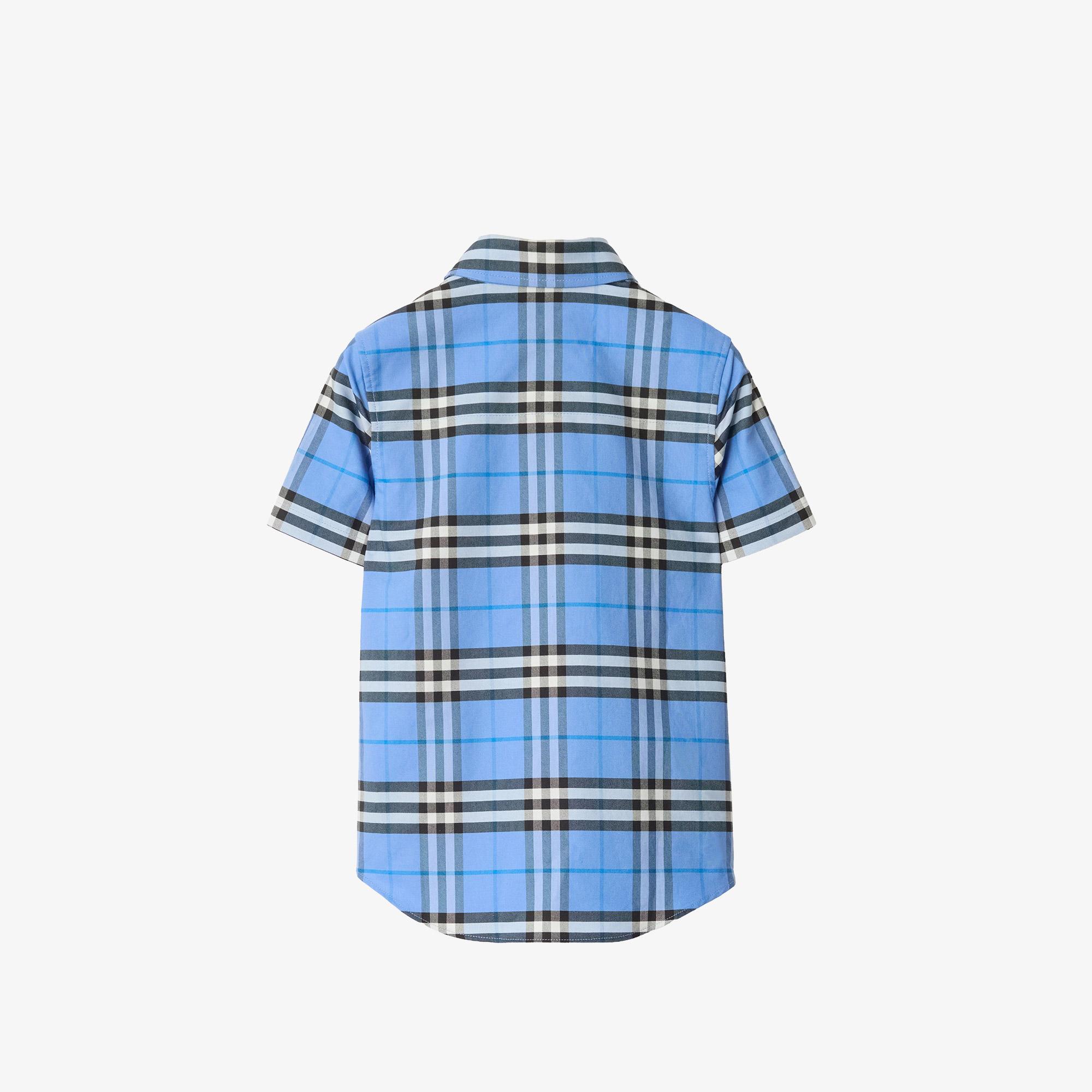 Burberry Owen Check Çocuk Mavi Gömlek