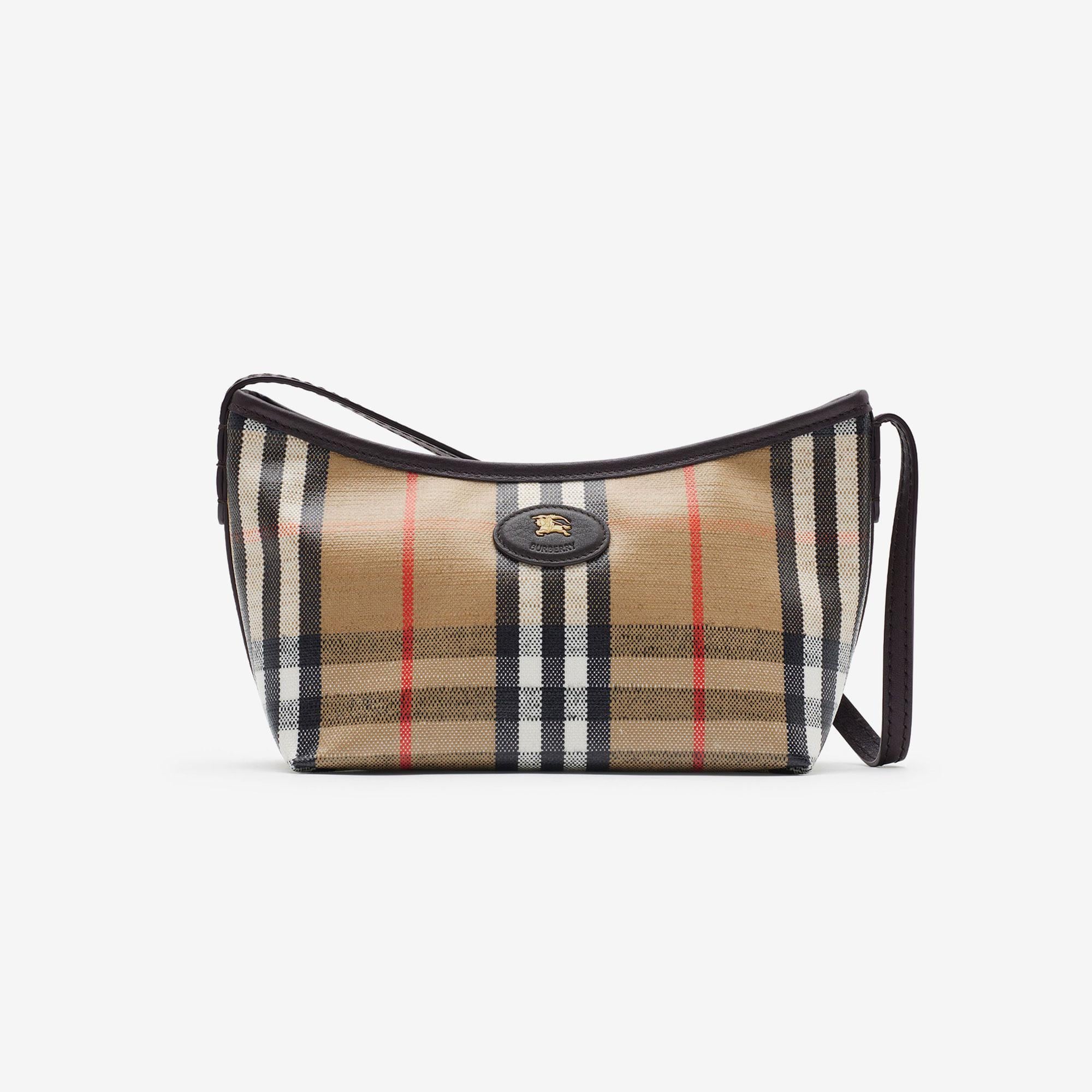 Burberry Baguette Mini Highlands Kadın Bej Omuz Çantası