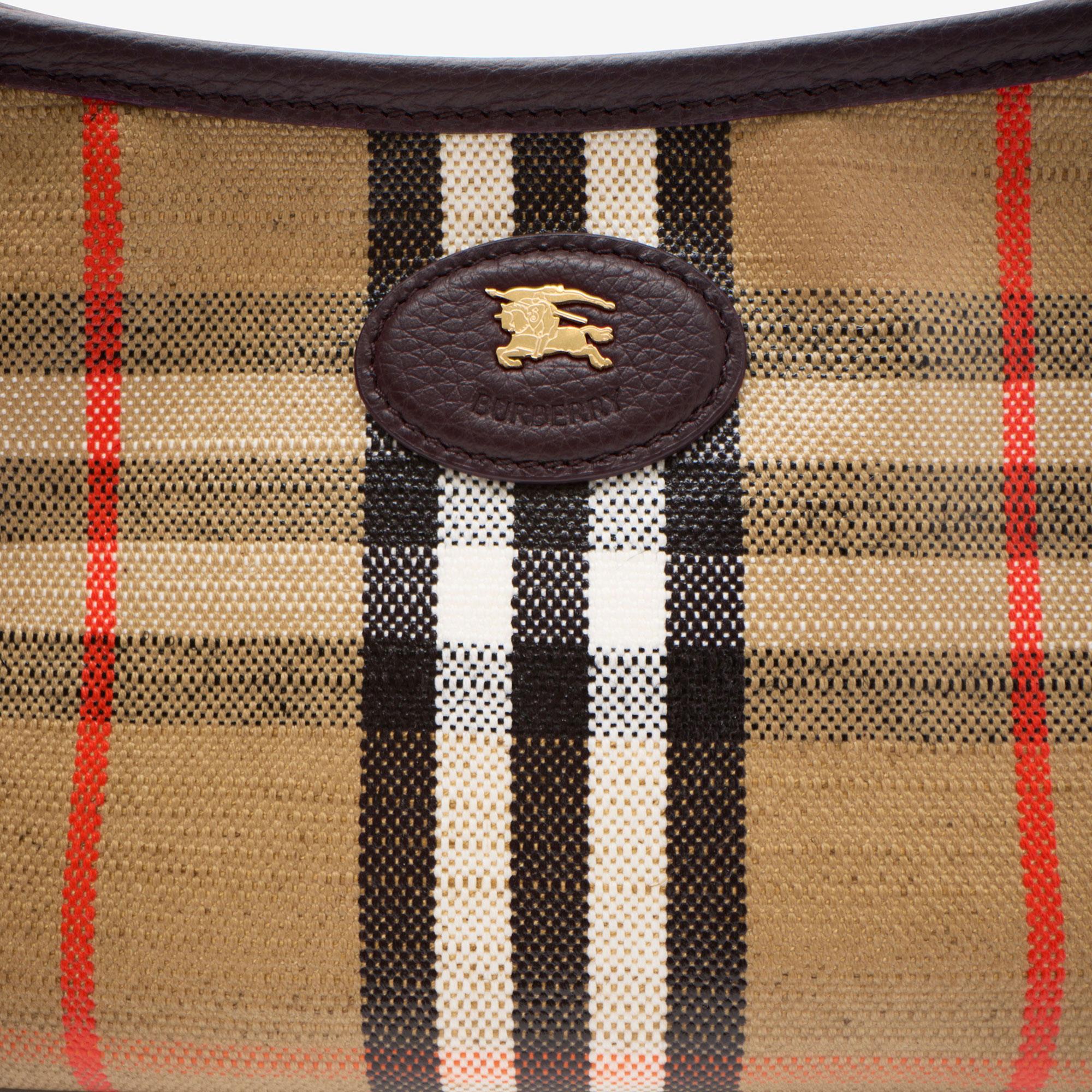 Burberry Baguette Mini Highlands Kadın Bej Omuz Çantası