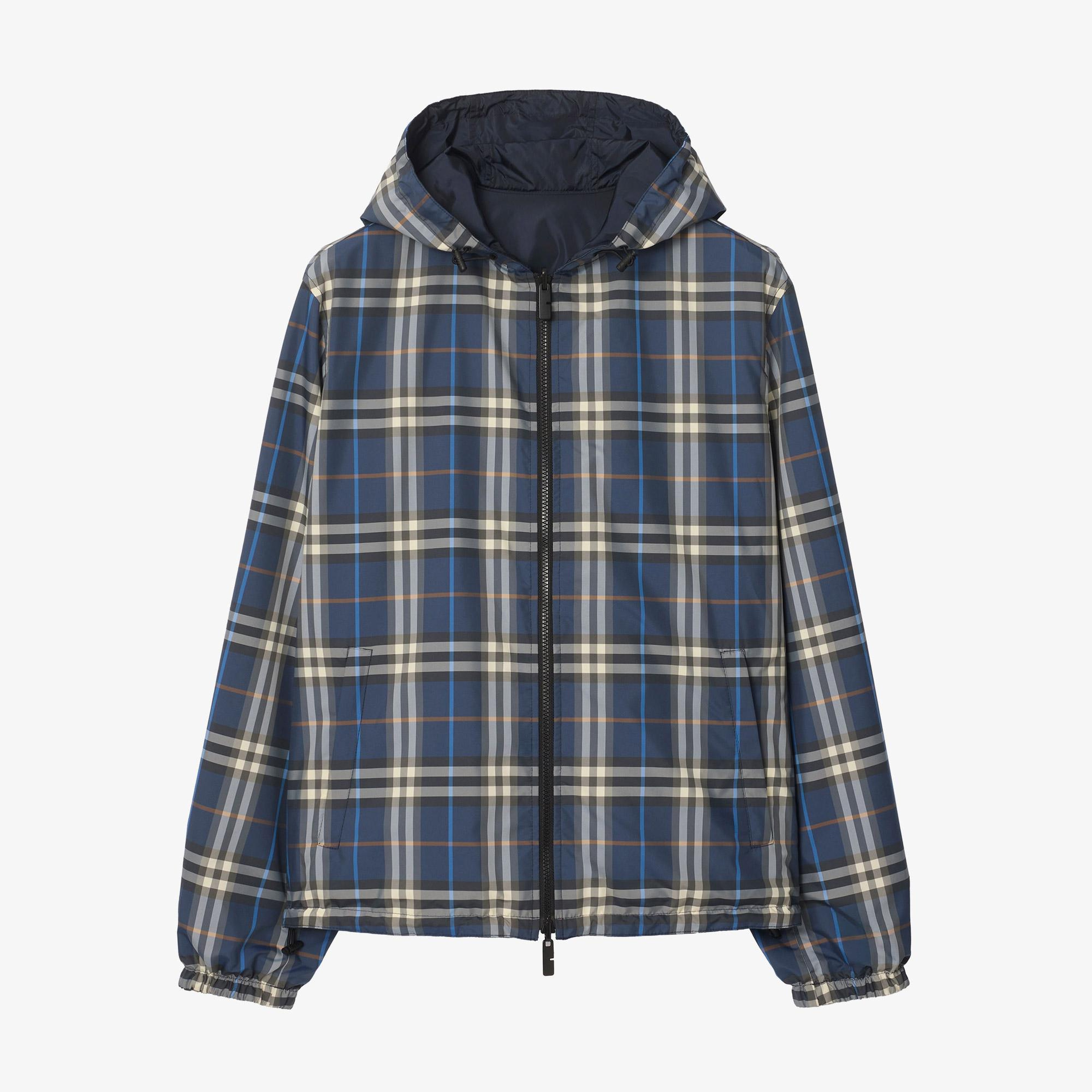 Burberry Newport Erkek Mavi Yağmurluk