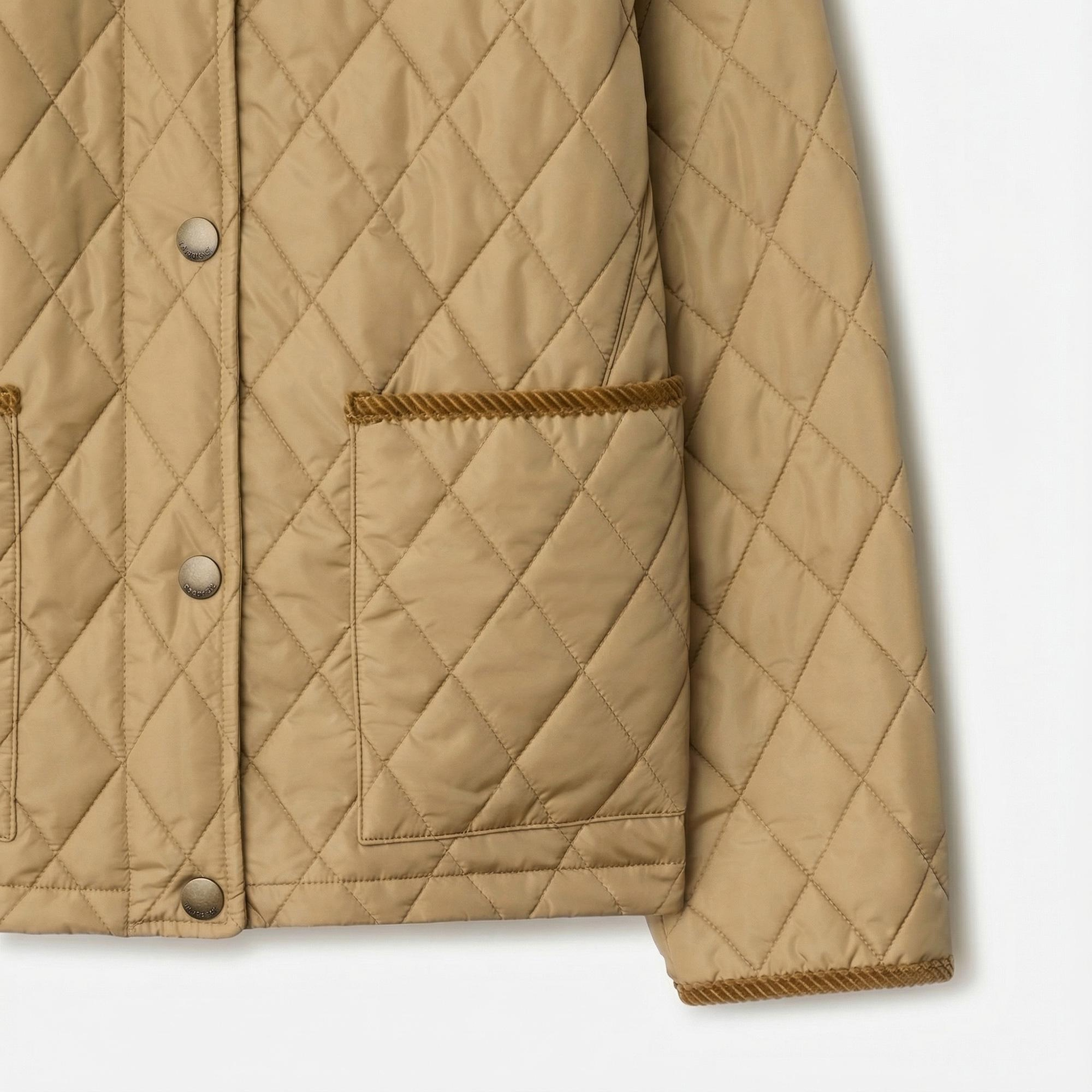 Burberry Dorset Quilted Nylon Kadın Bej Mont