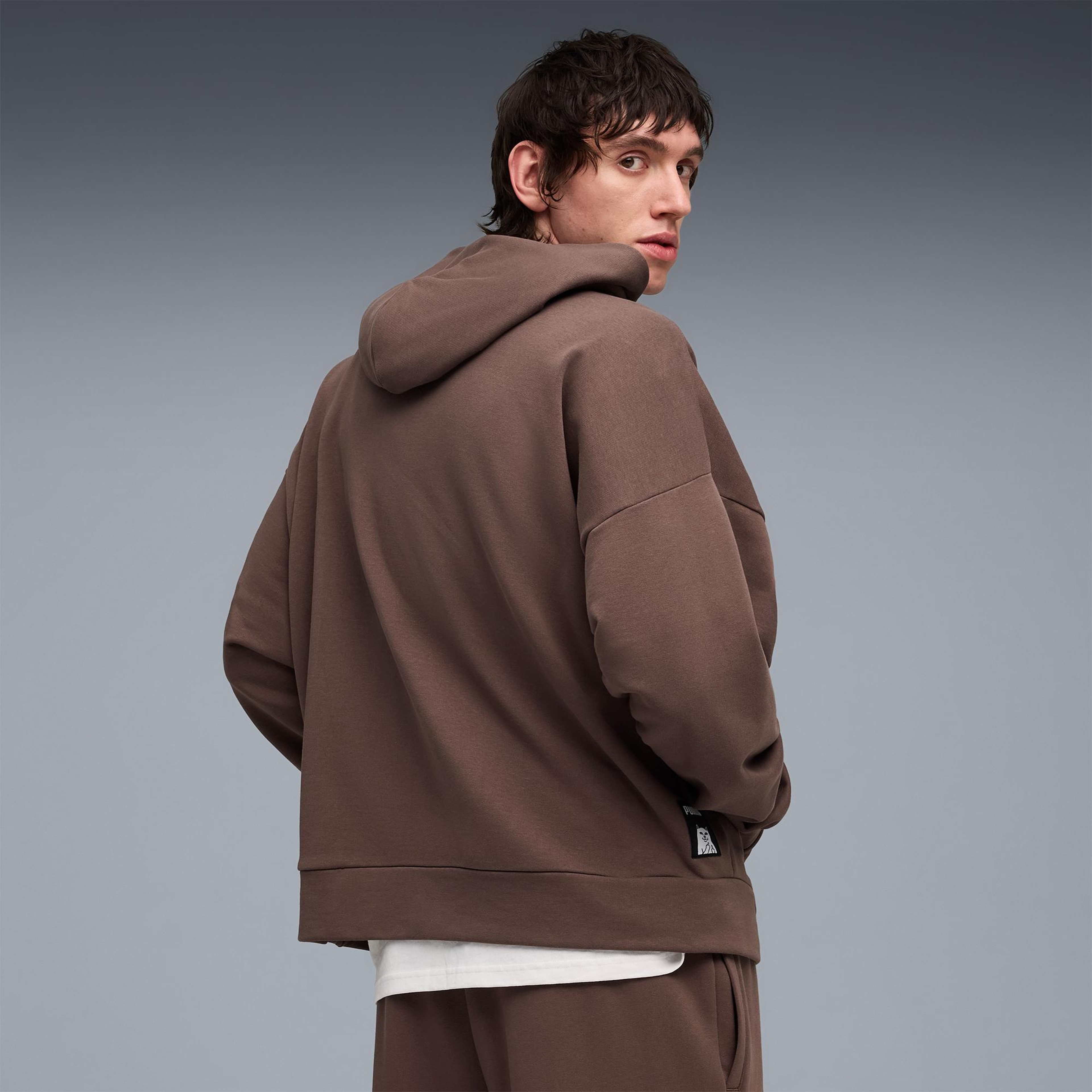 Puma X Ripndip Boxy Erkek Kahverengi Sweatshirt