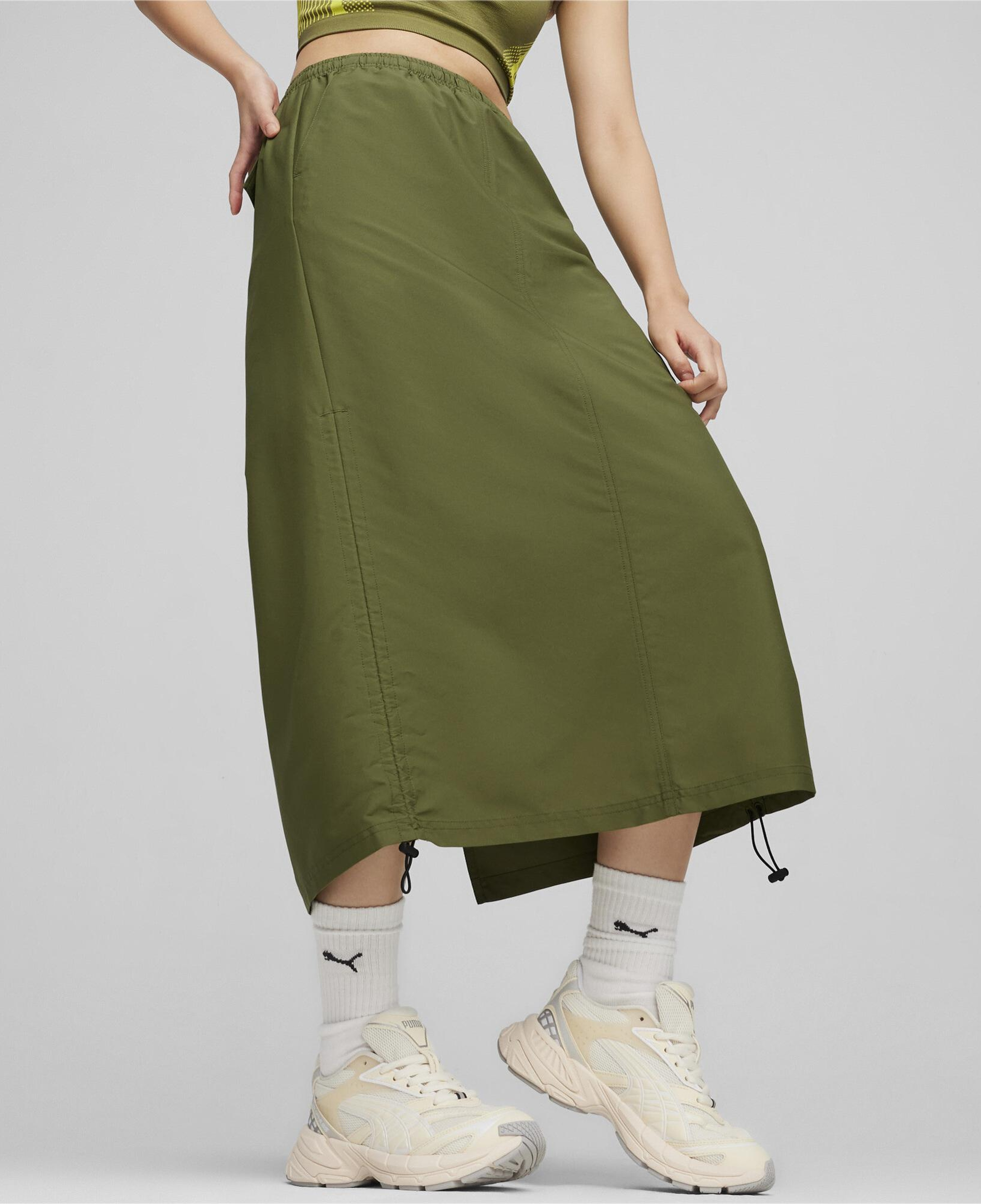 Puma Dare To Midi Woven Skirt Kadın Yeşil Etek