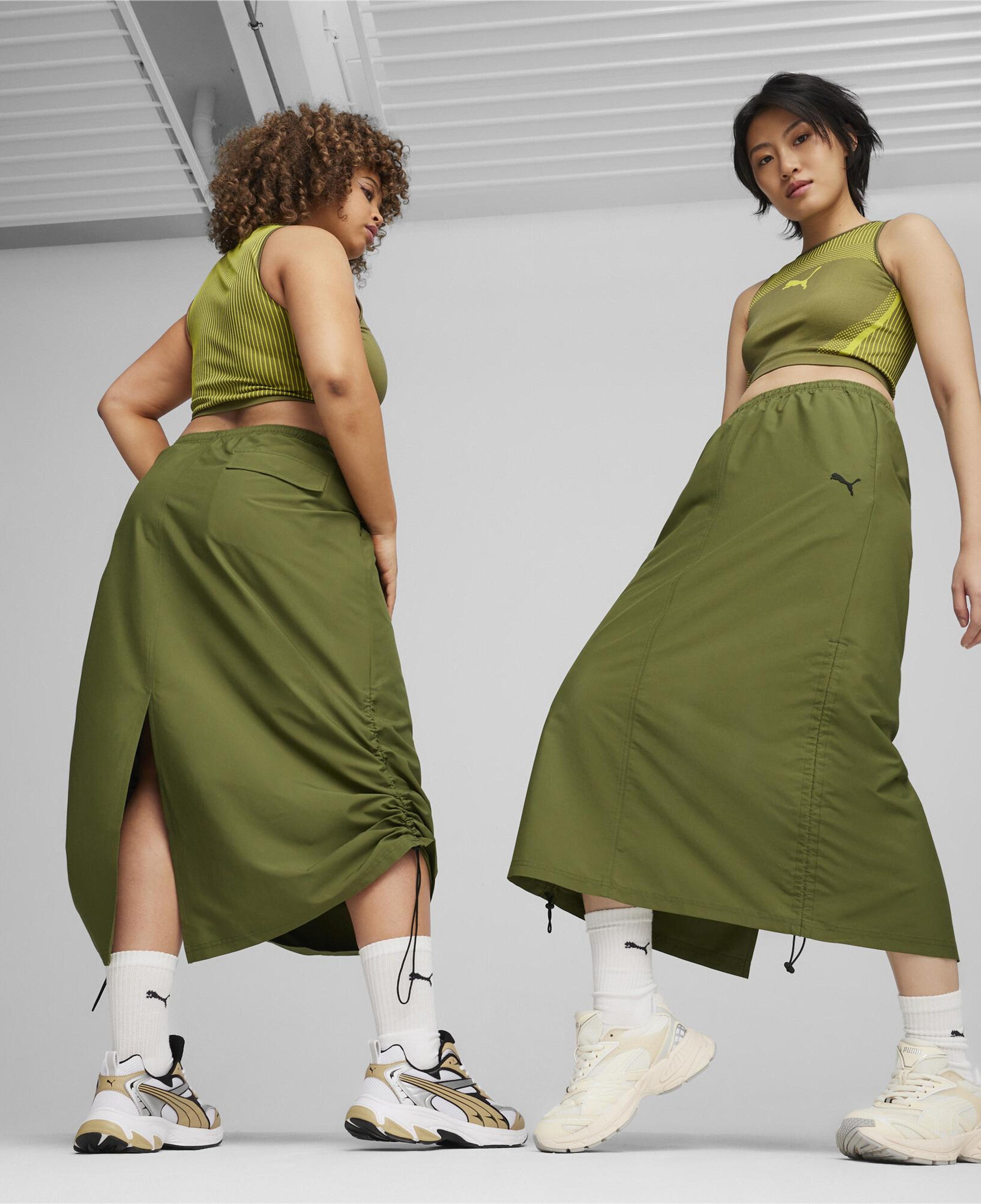 Puma Dare To Midi Woven Skirt Kadın Yeşil Etek