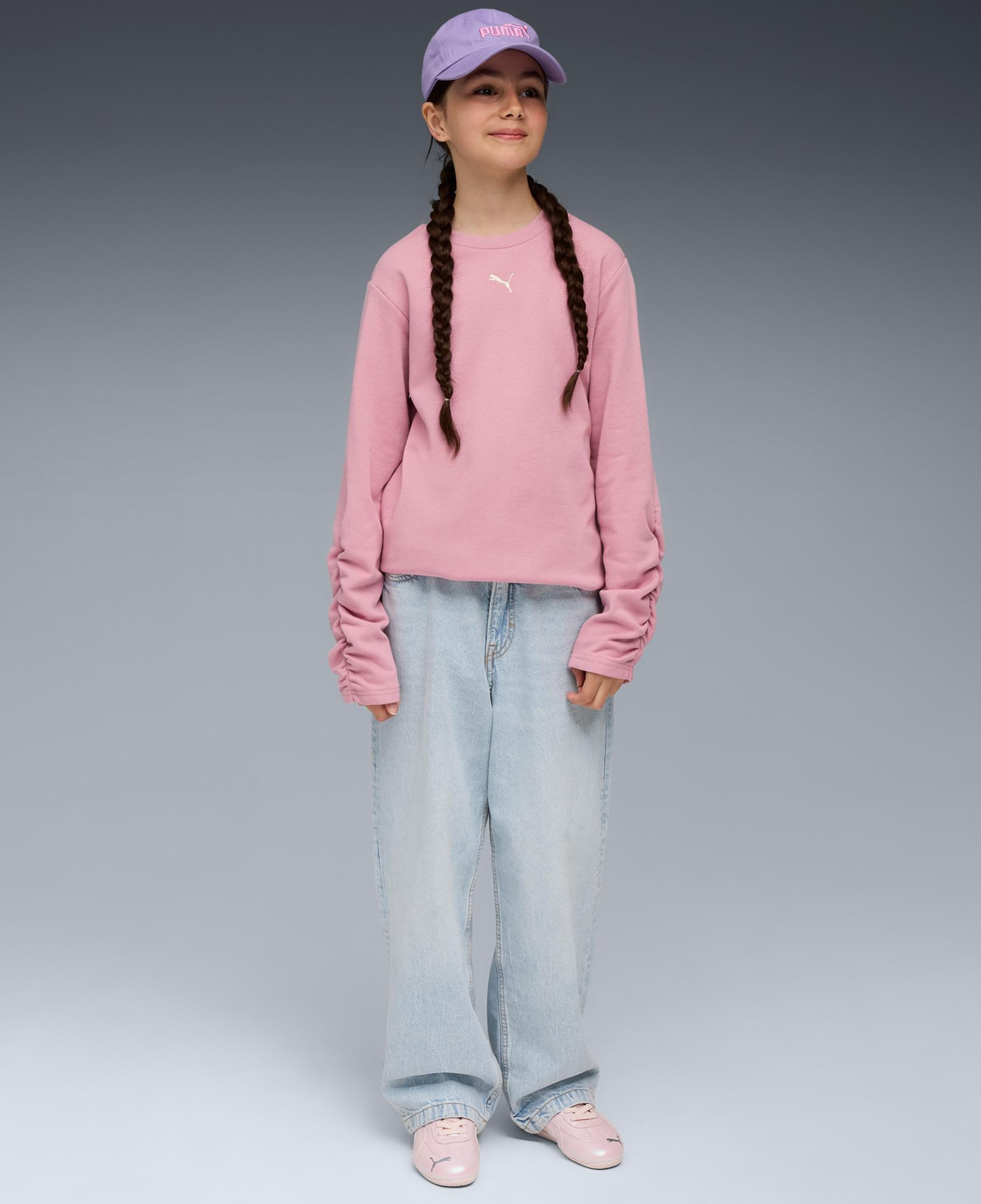 Puma Bowtique Crew Çocuk Pembe Sweatshirt