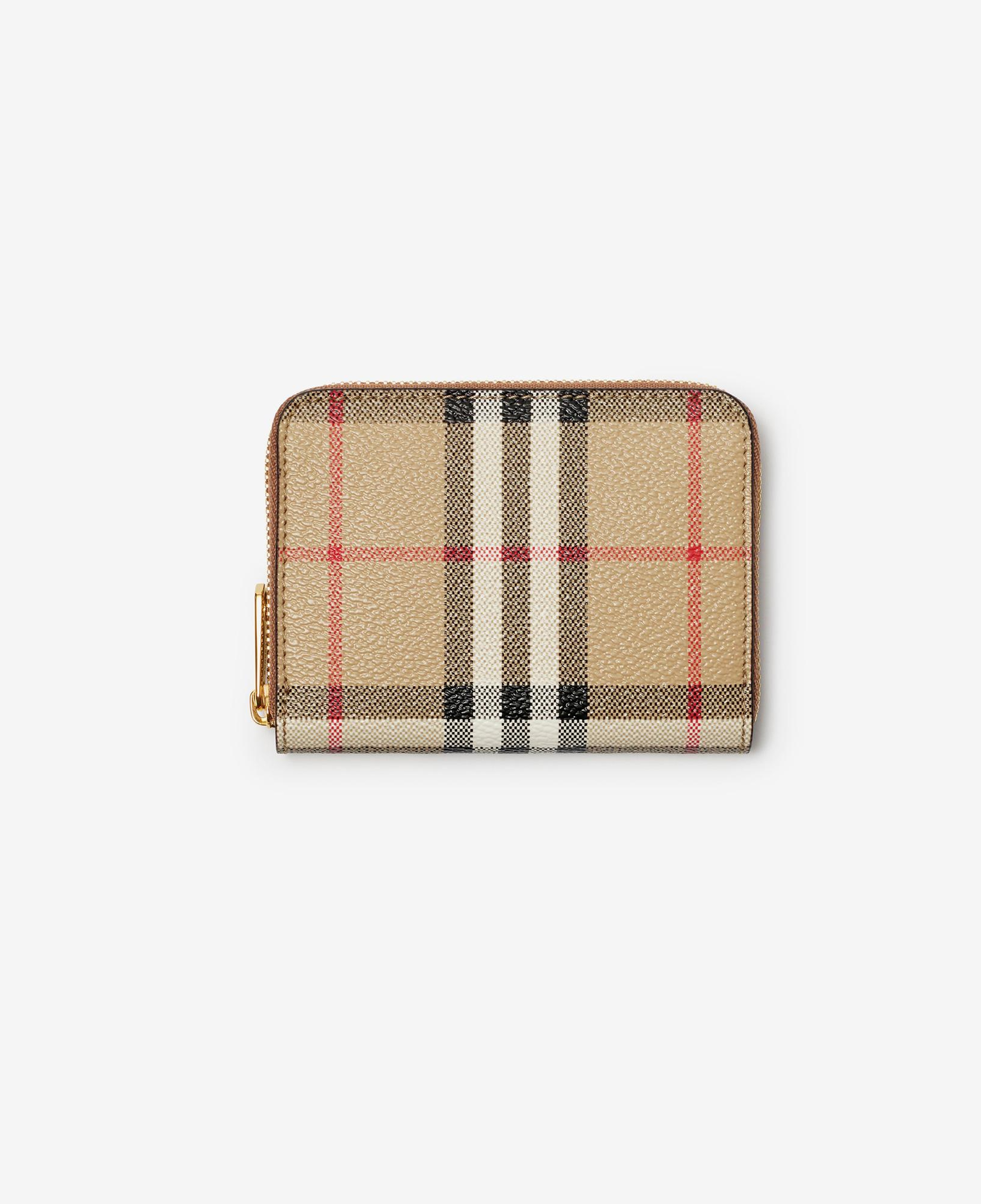 Burberry Small Check Zip Kadın Kahverengi Cüzdan