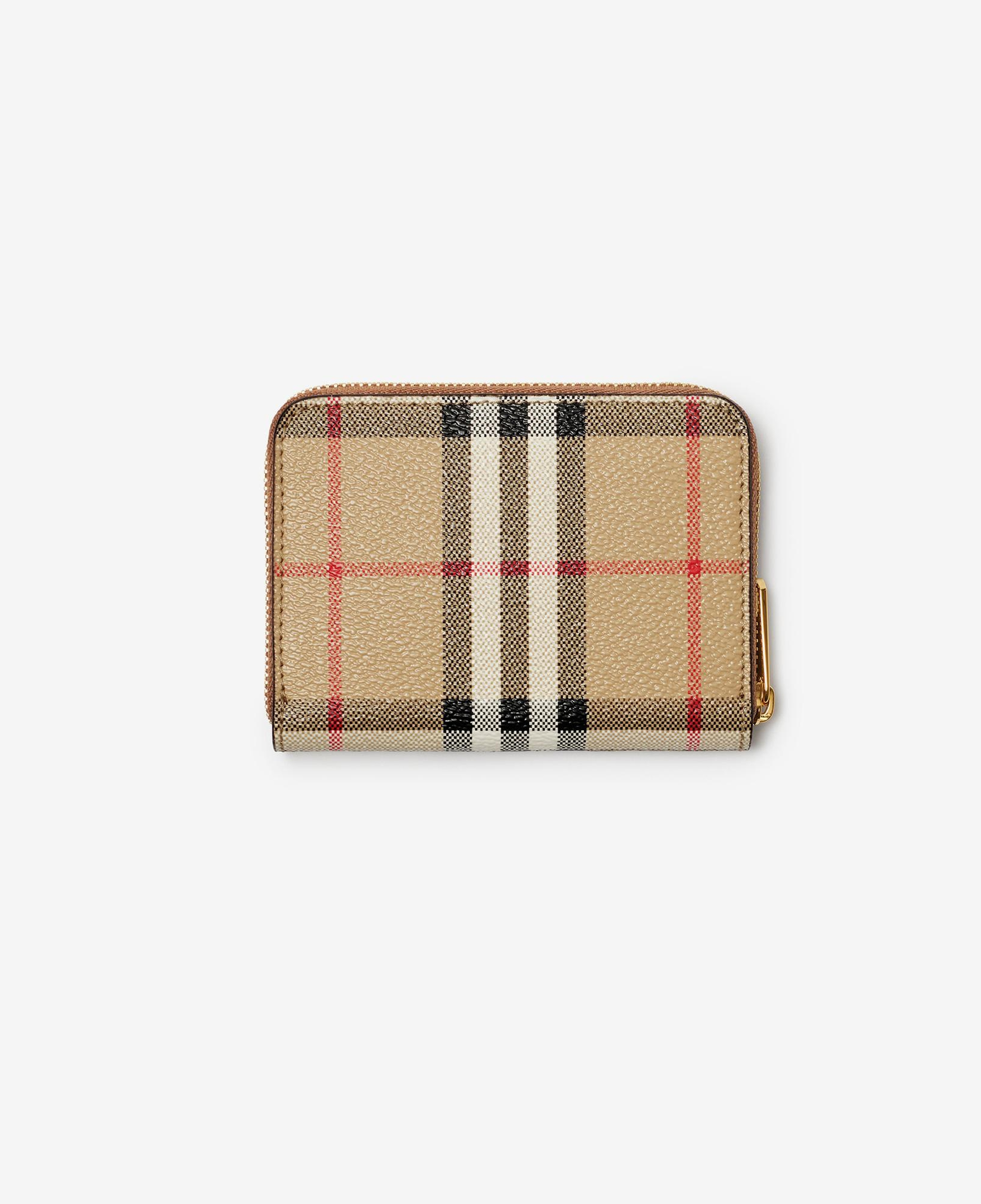 Burberry Small Check Zip Kadın Kahverengi Cüzdan