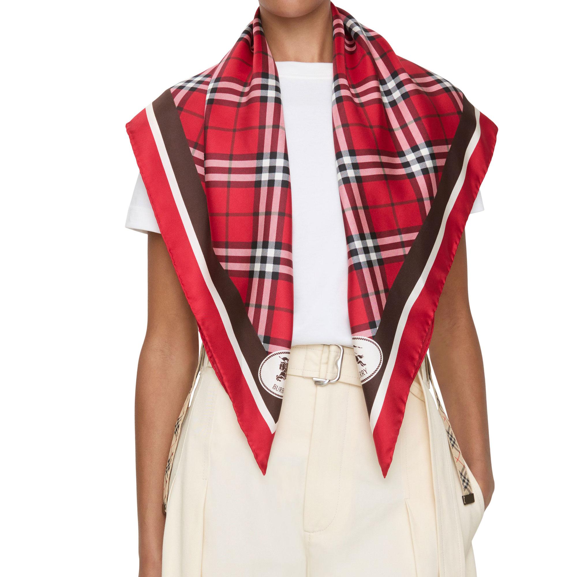 Burberry Kadın Kırmızı Eşarp