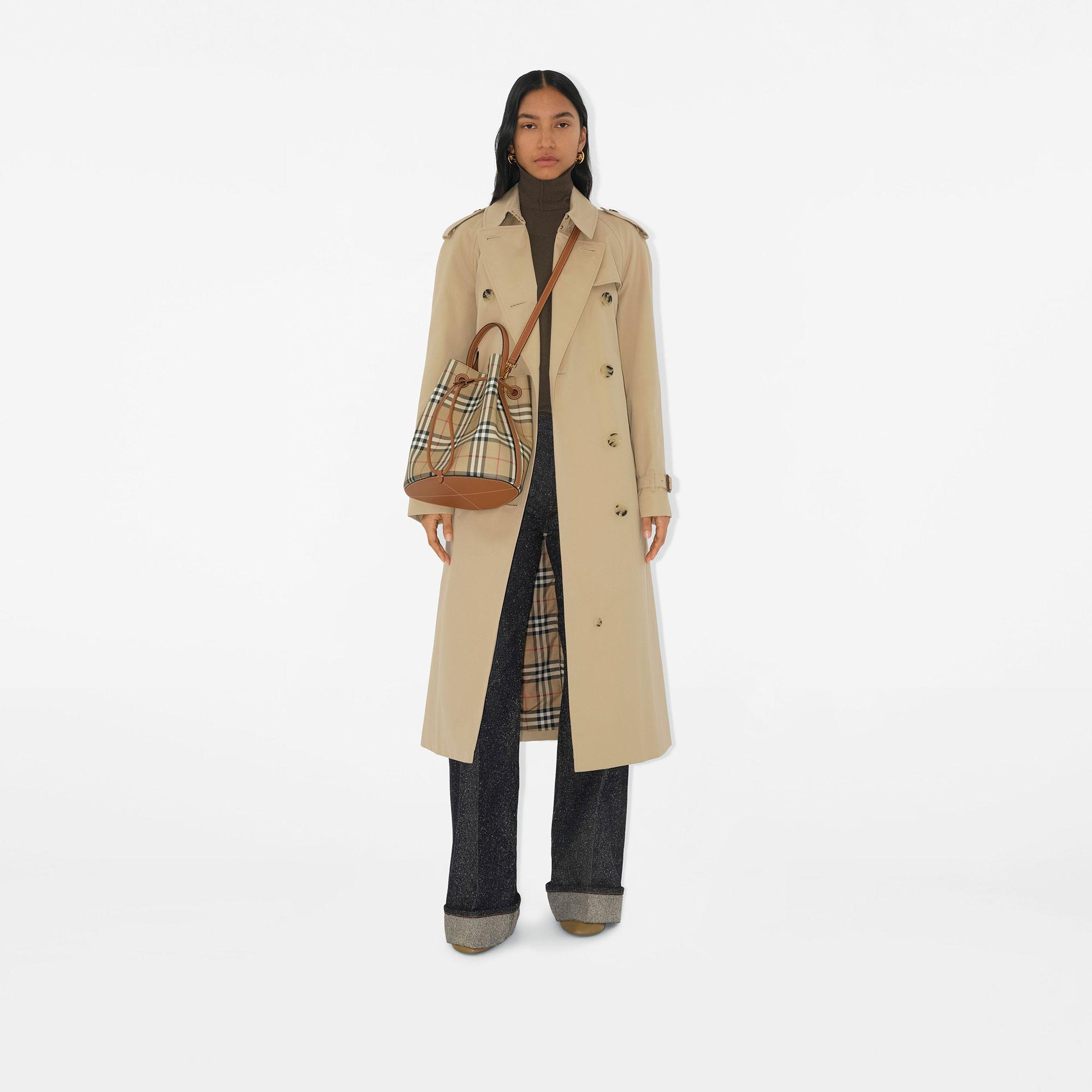 Burberry Drawstring Bucket Small Kadın Kahverengi Omuz Çantası