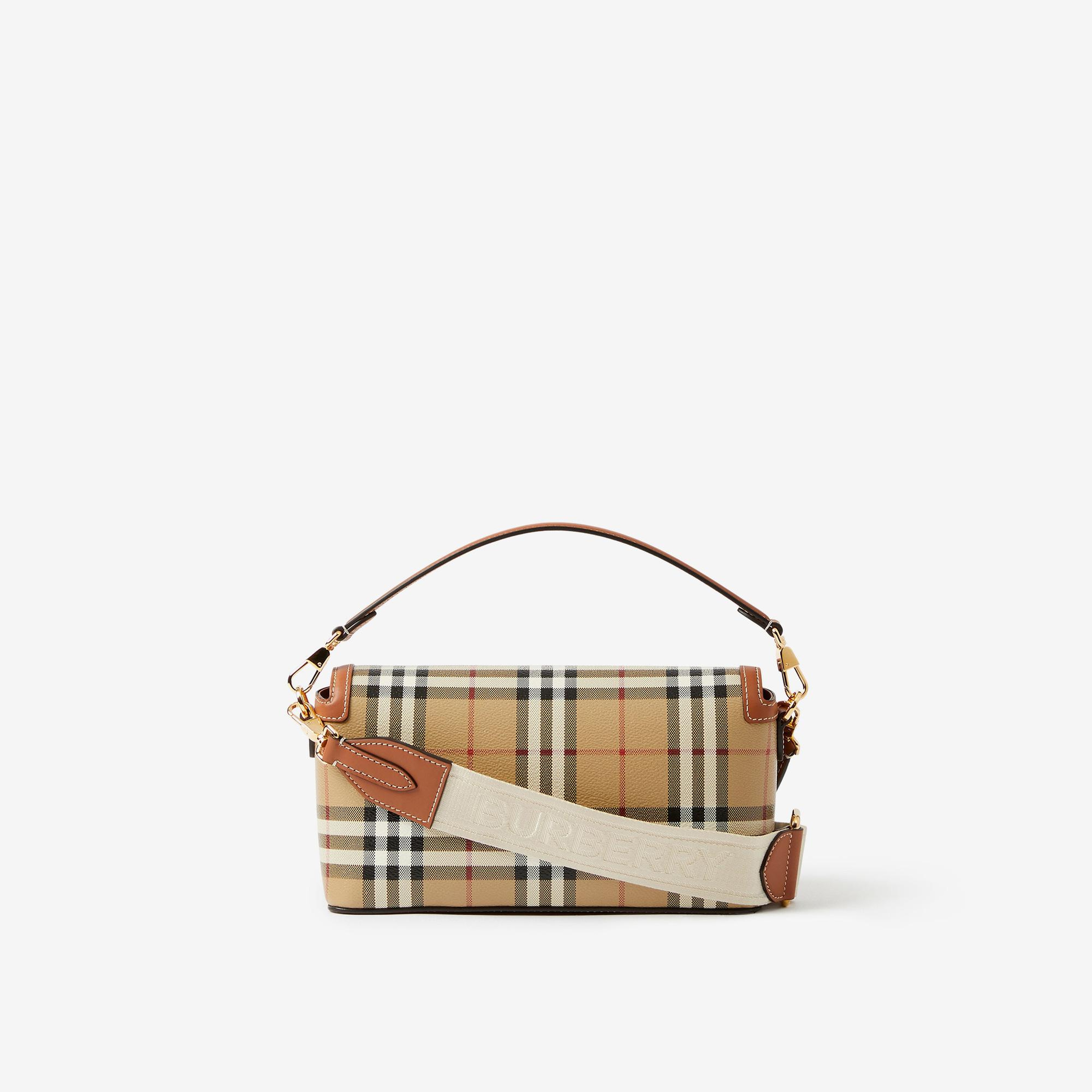 Burberry Handle Note Kadın Bej Omuz Çantası