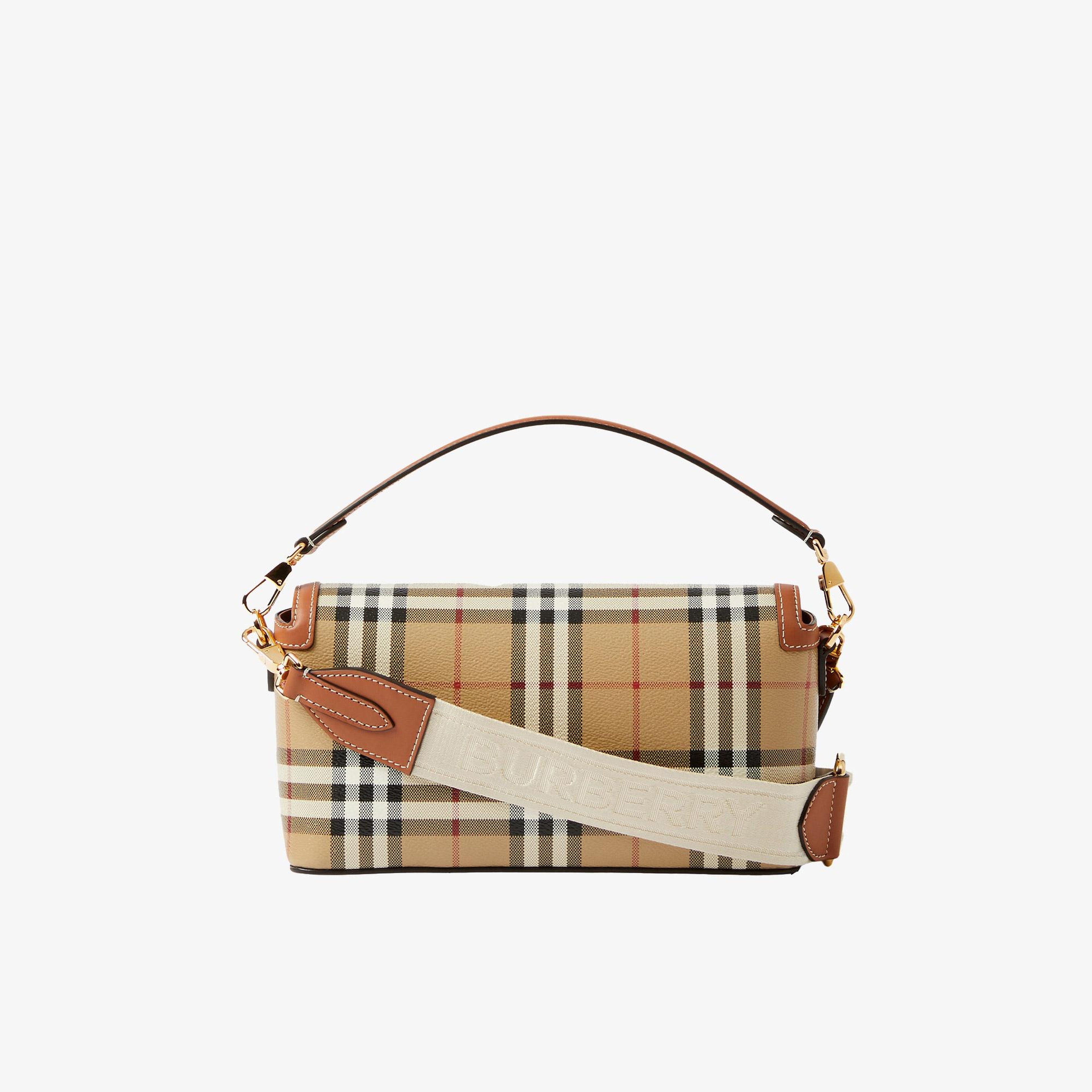 Burberry Handle Note Kadın Bej Omuz Çantası