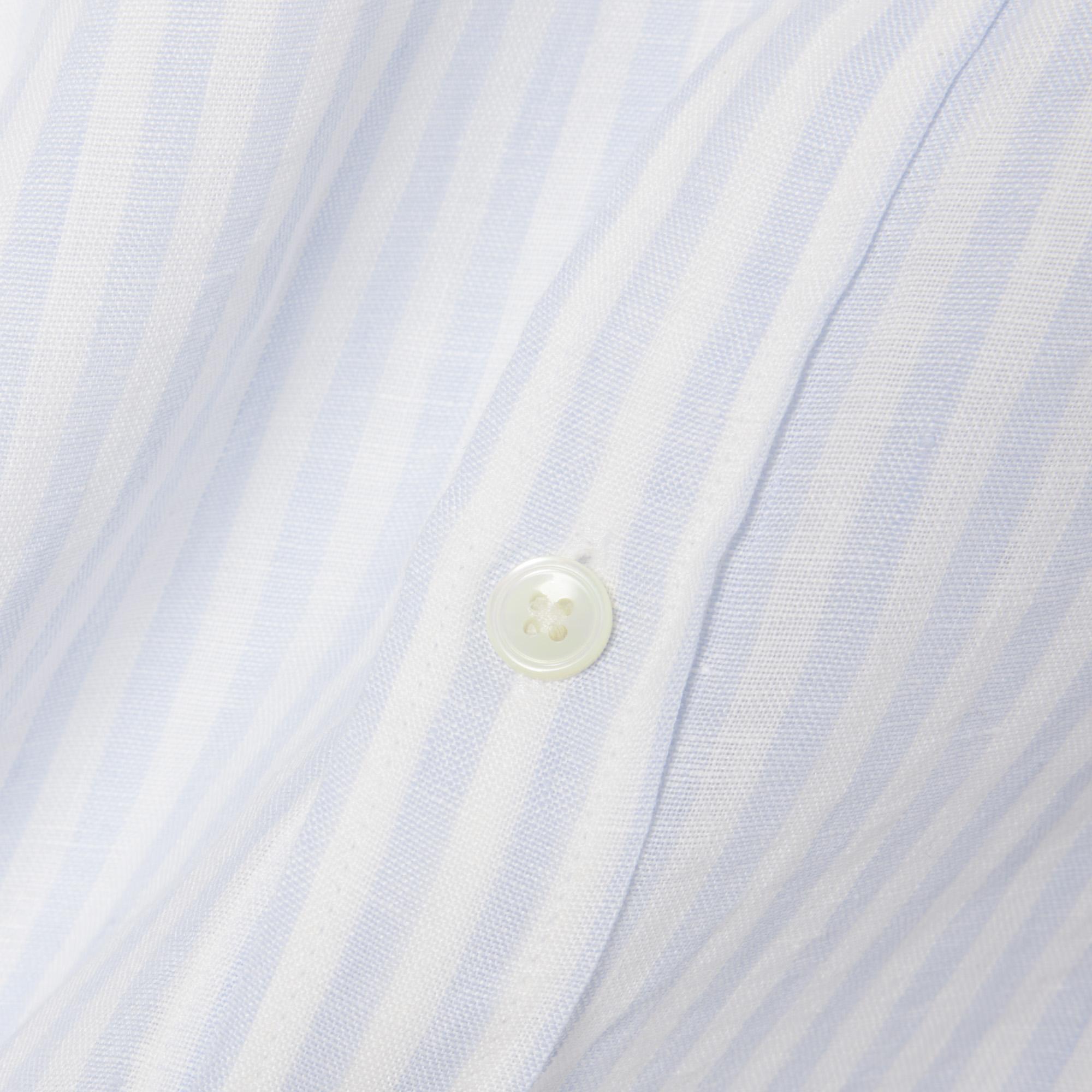 Lacoste Erkek Regular Fit Düğmeli Yaka Çizgili Mavi Gömlek