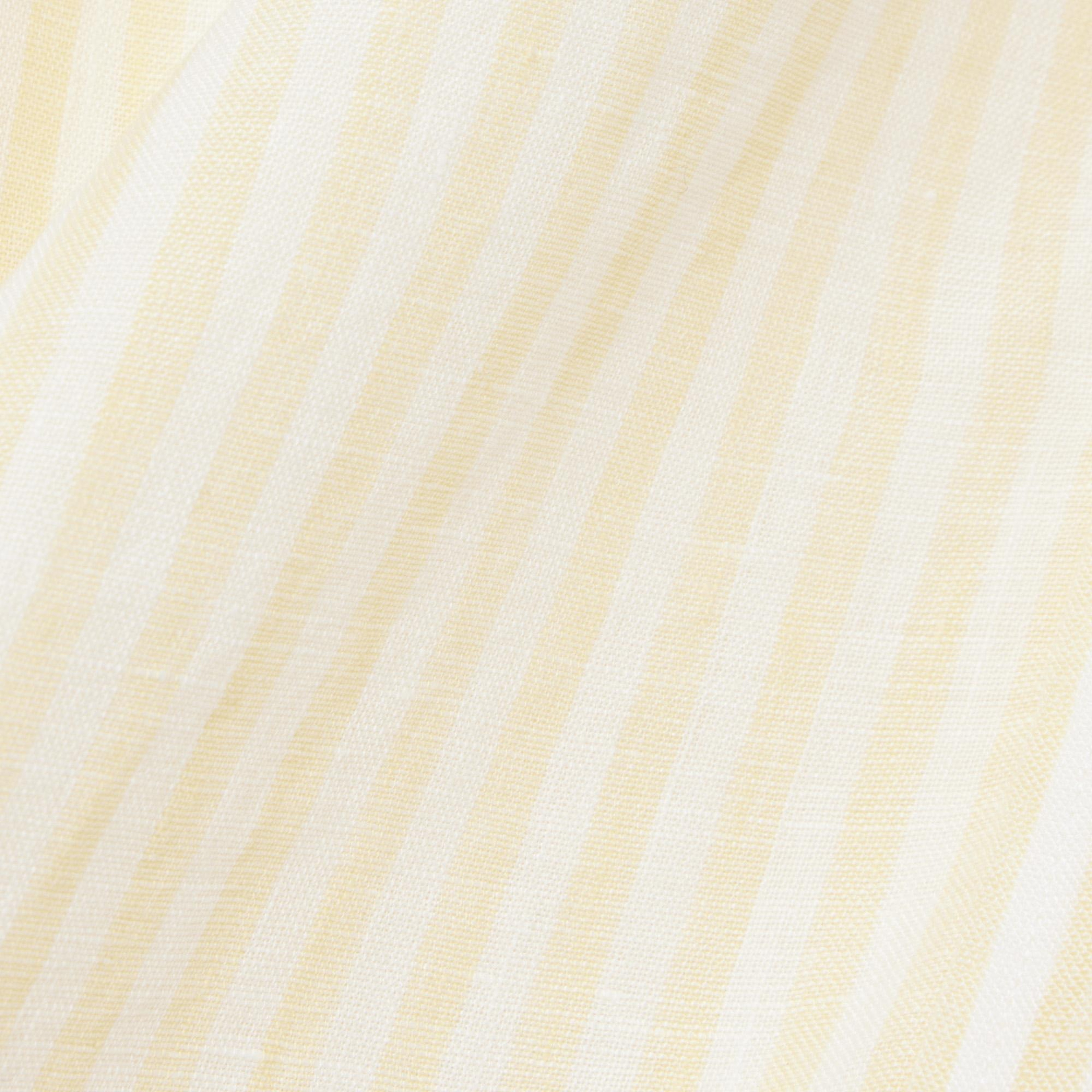 Lacoste Erkek Regular Fit Düğmeli Yaka Çizgili Sarı Gömlek