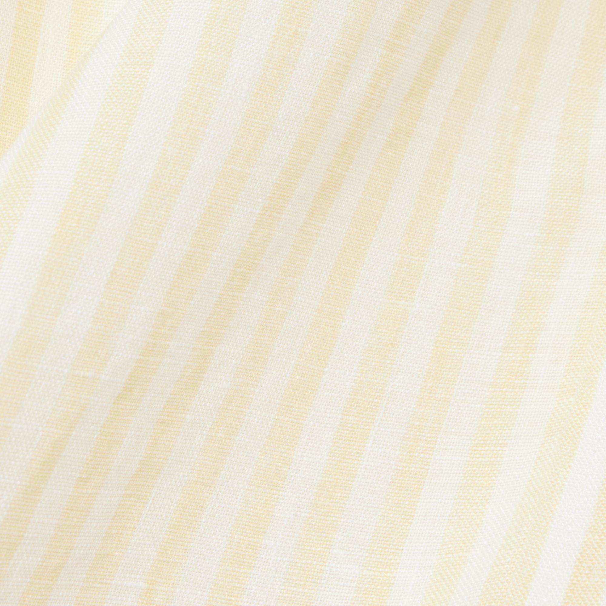 Lacoste Erkek Regular Fit Düğmeli Yaka Çizgili Sarı Gömlek