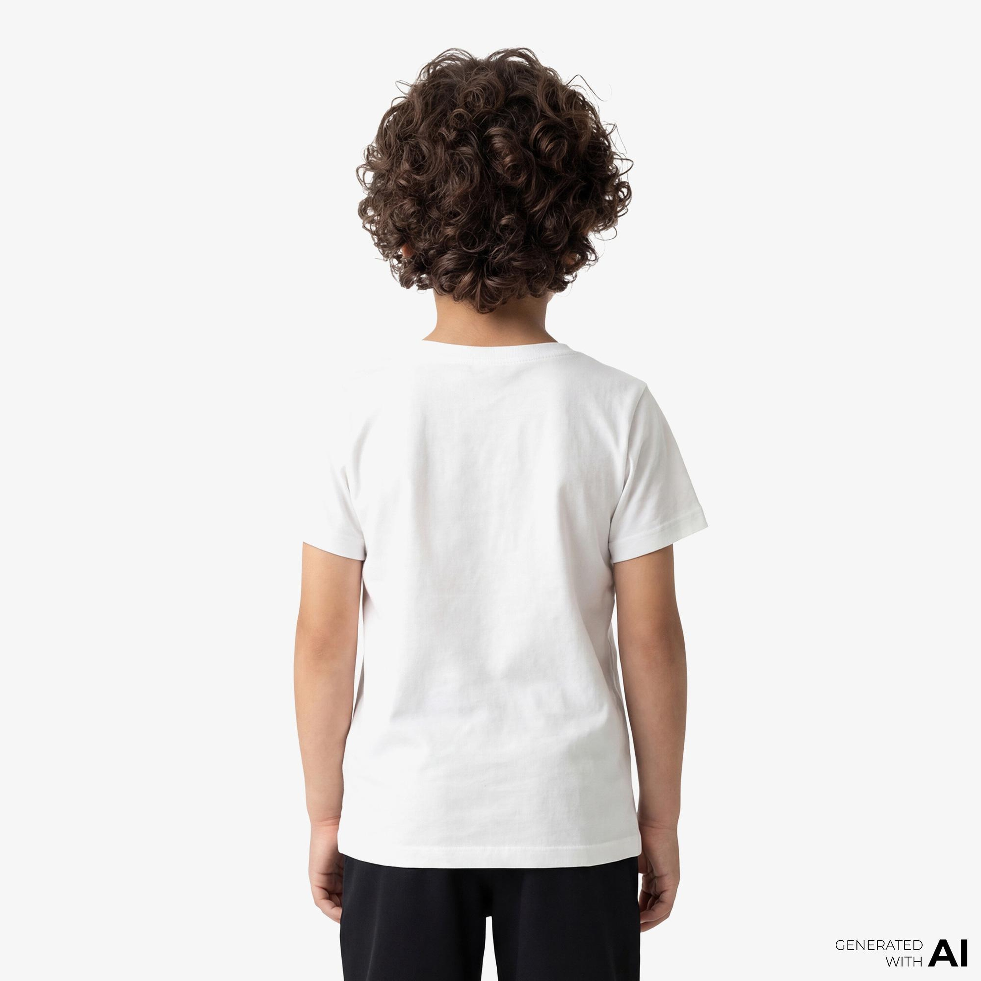 Jordan Jumpman Grid Blur Erkek Çocuk Beyaz T-Shirt