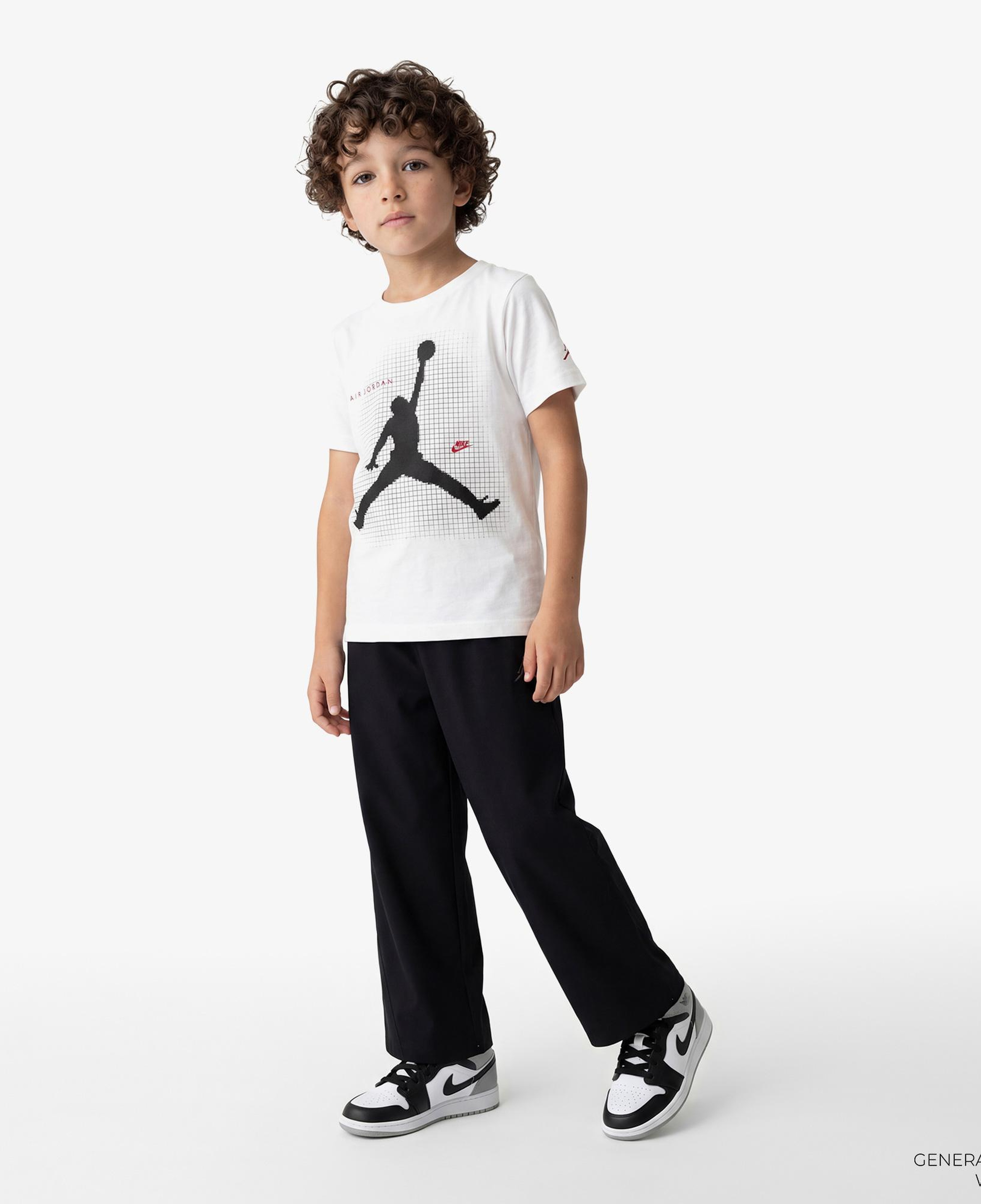 Jordan Jumpman Grid Blur Erkek Çocuk Beyaz T-Shirt