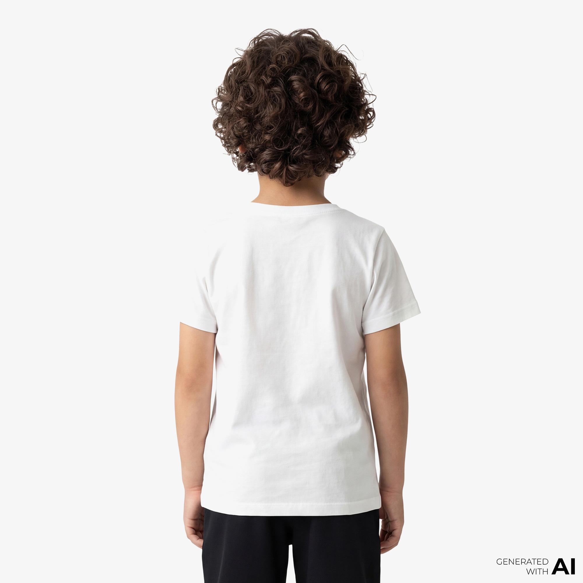 Jordan Jumpman Grid Blur Erkek Çocuk Beyaz T-Shirt