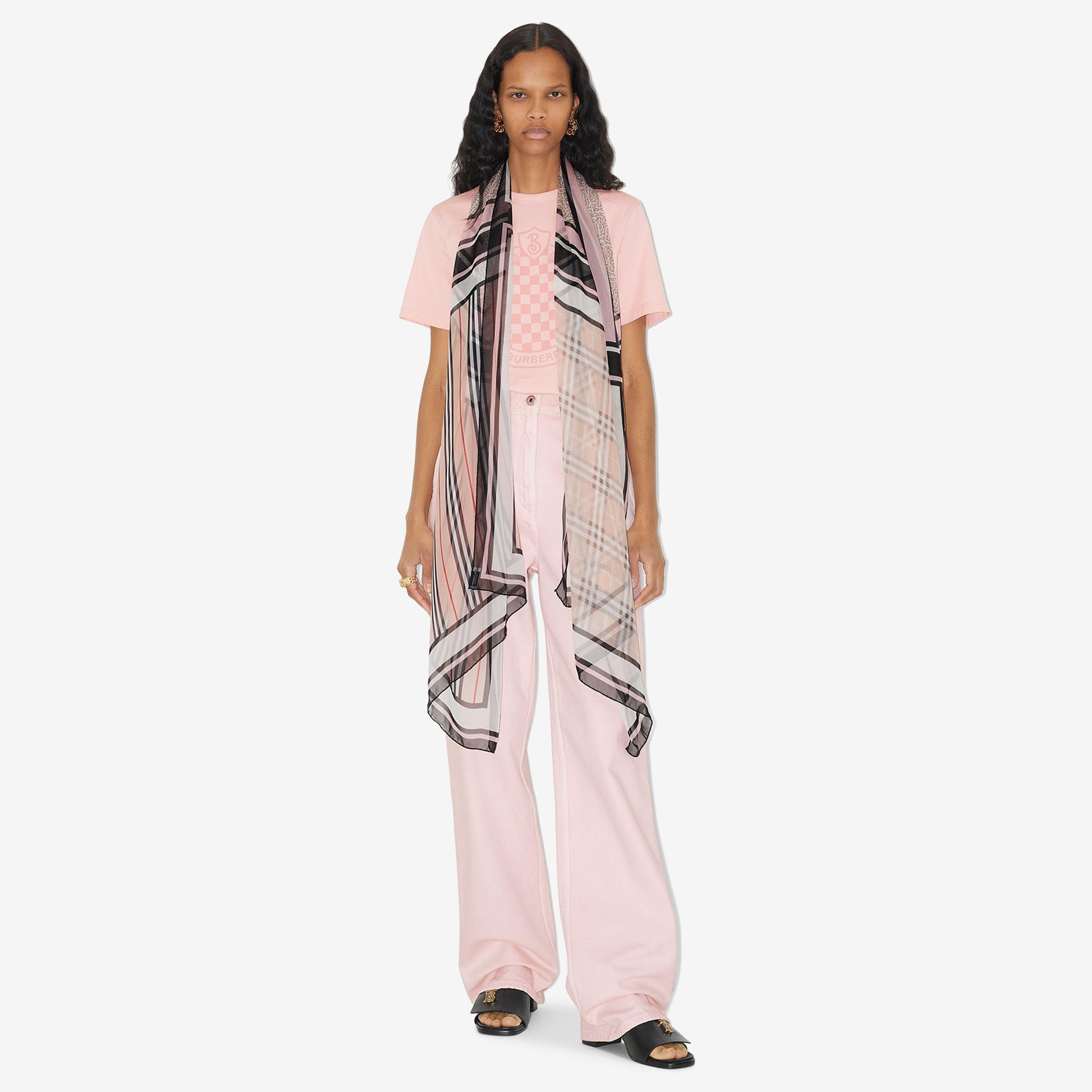 Burberry Montage Silk Kadın Pembe Şal