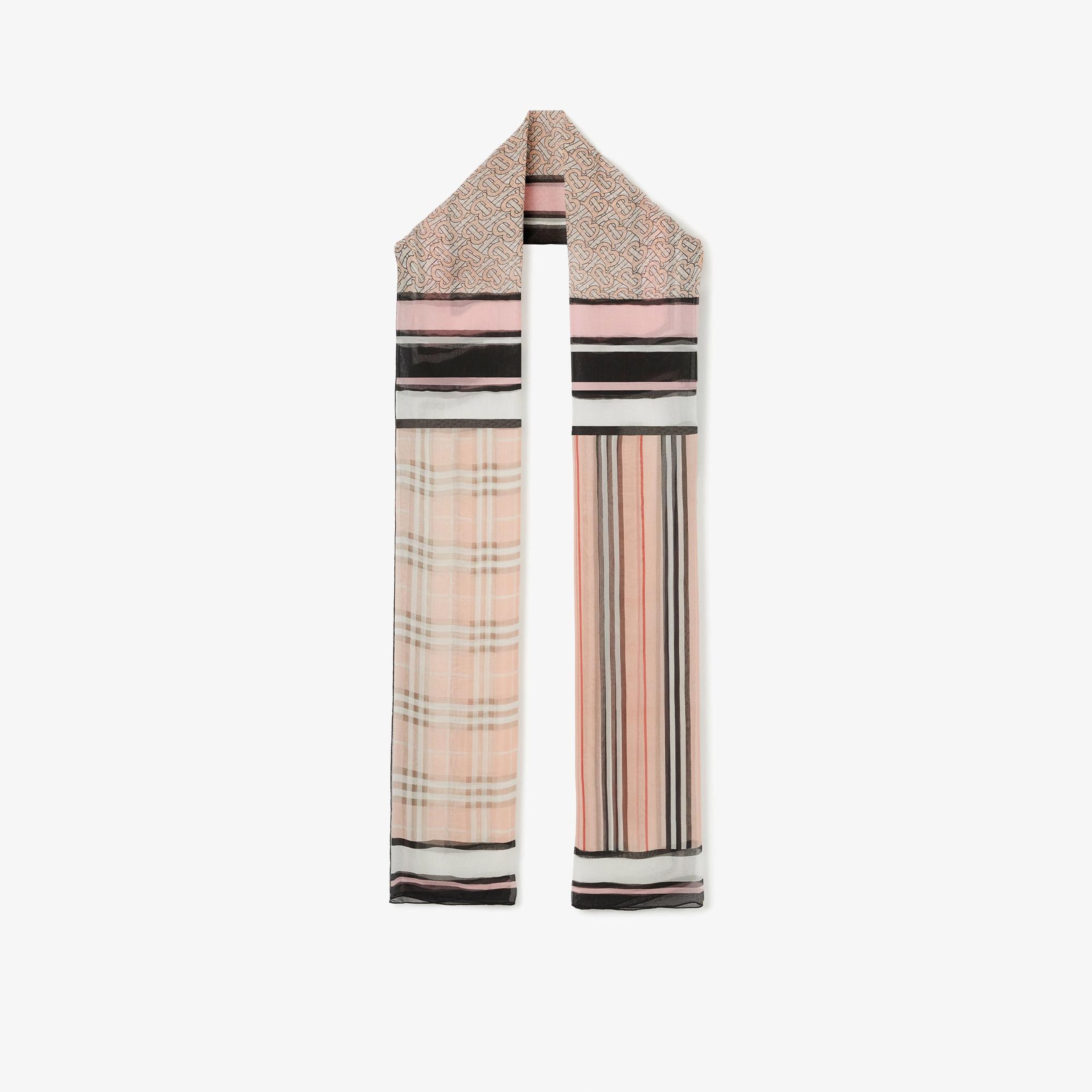 Burberry Montage Silk Kadın Pembe Şal