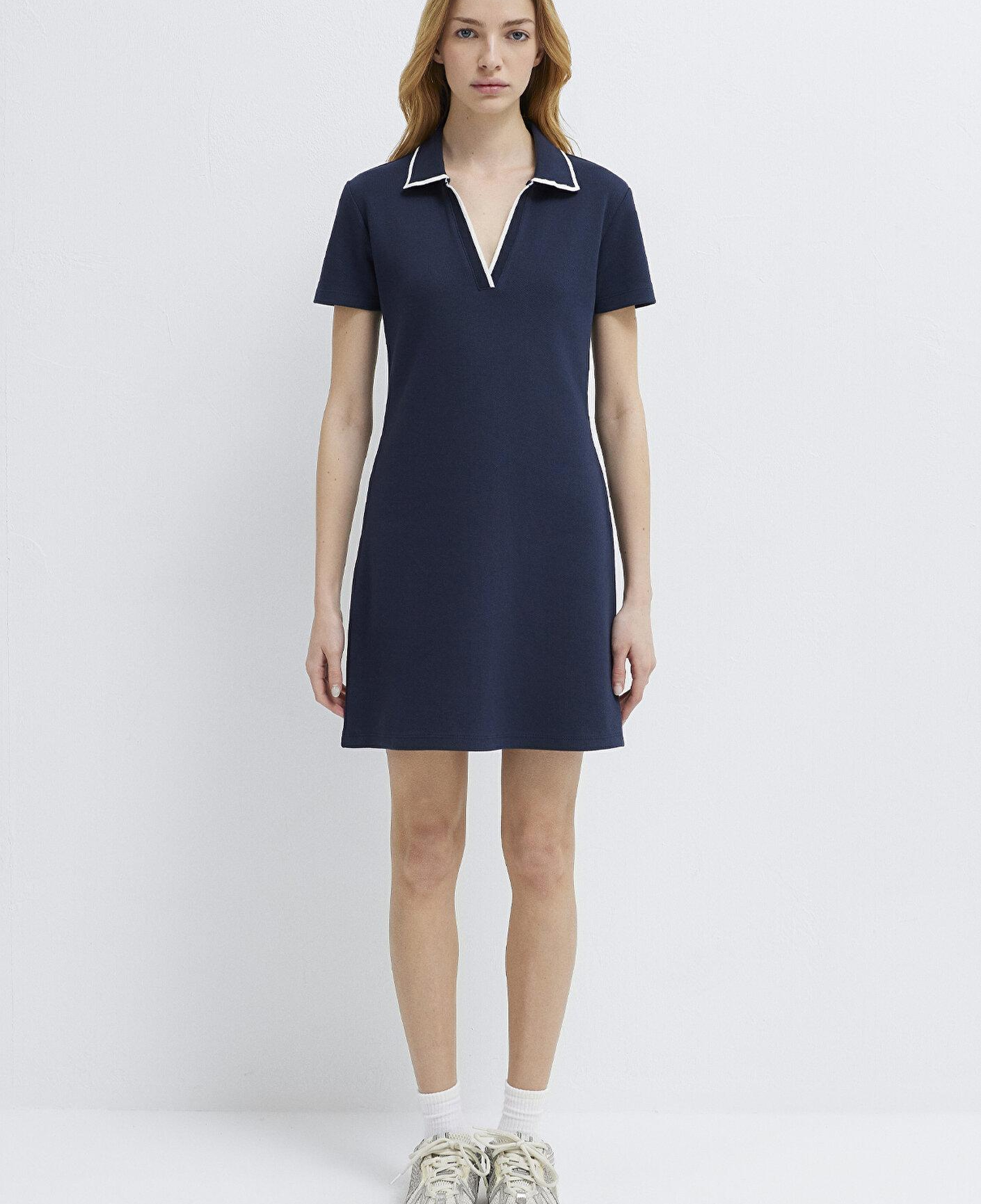 Mavi Lacivert Kısa Elbise 1310775-90372