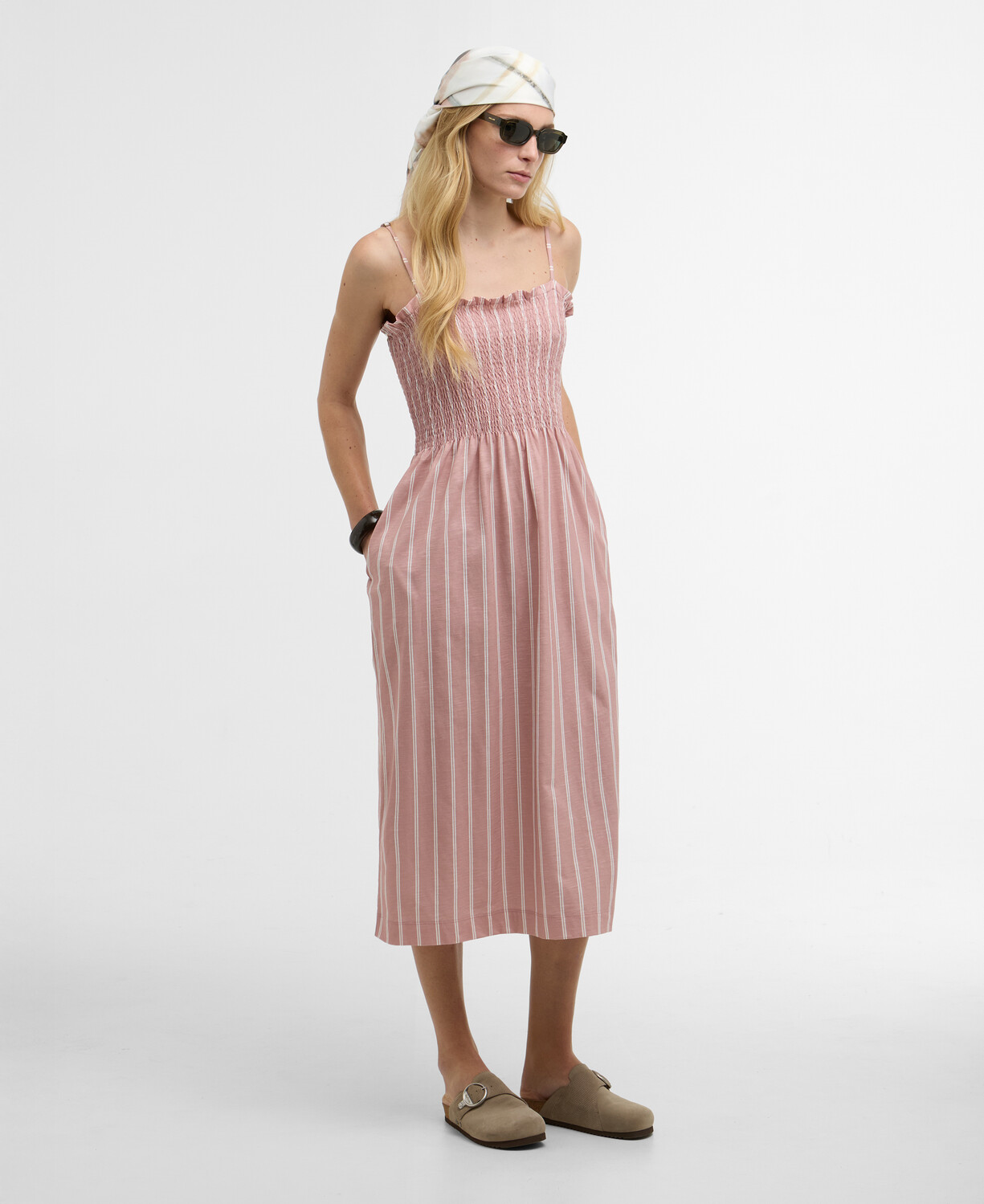 Barbour Madeline Midi Elbise